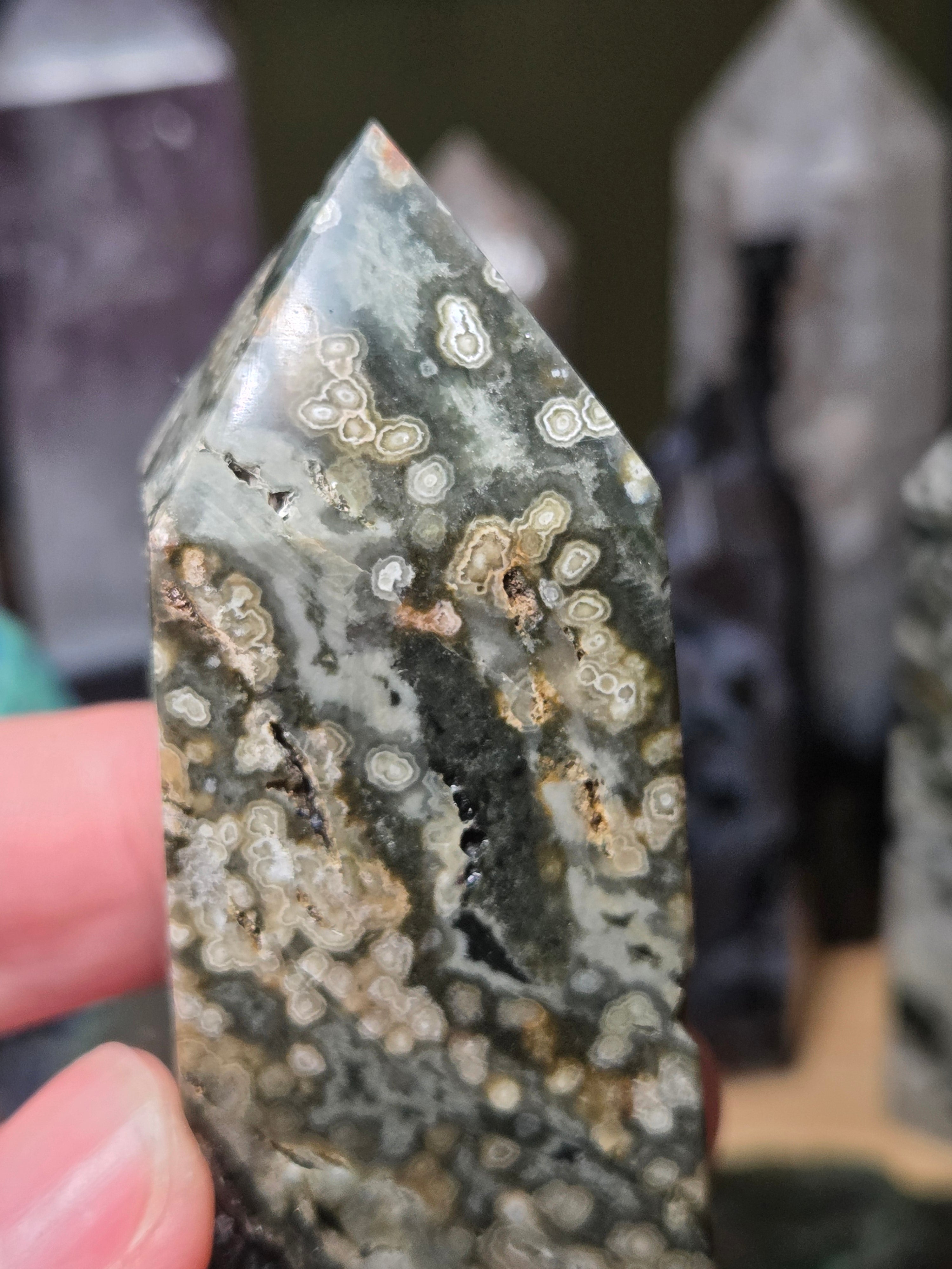 Ocean Jasper crystal tower