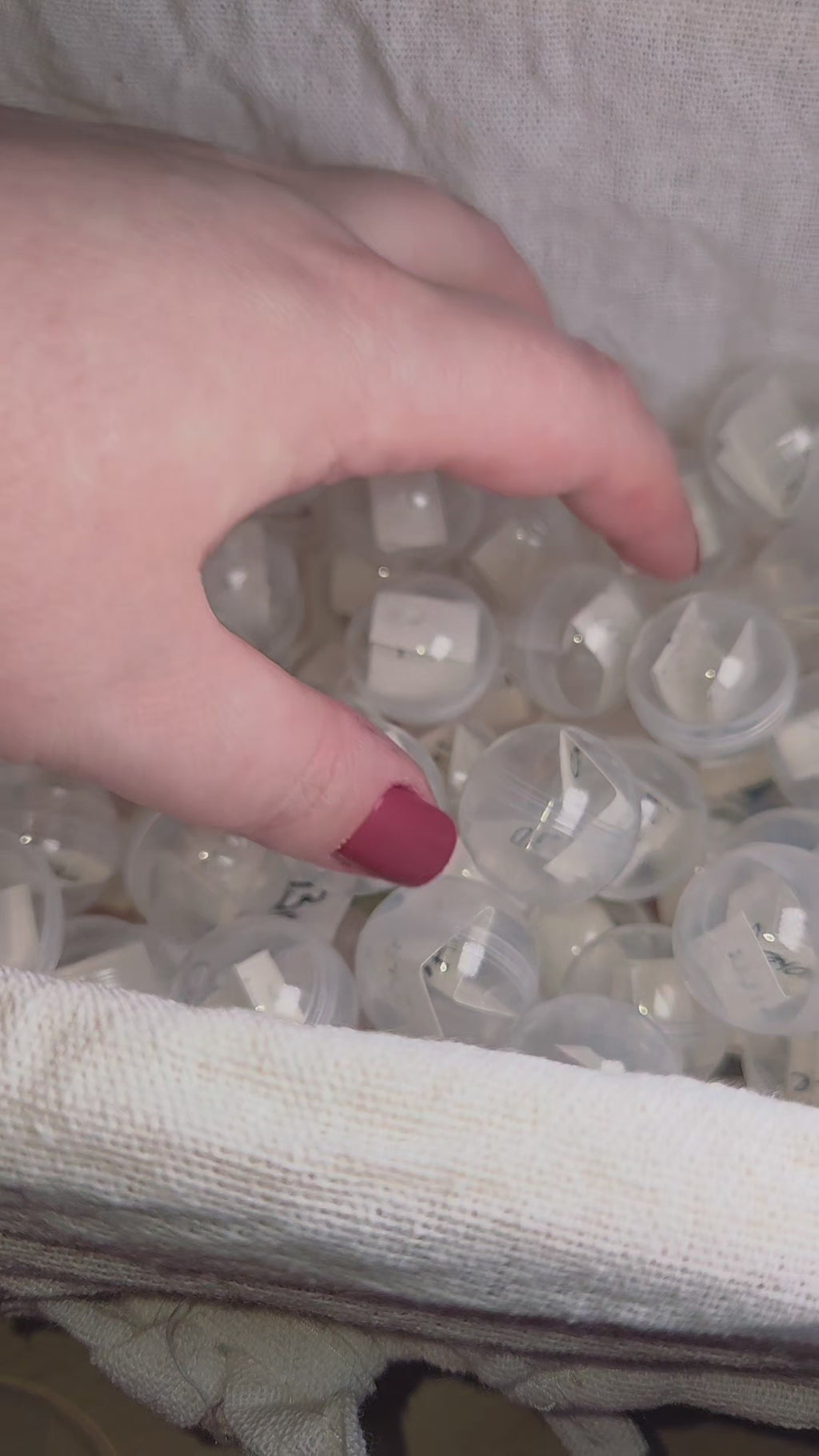 Five mystery capsules with chances to get more if get a heart in a capsule