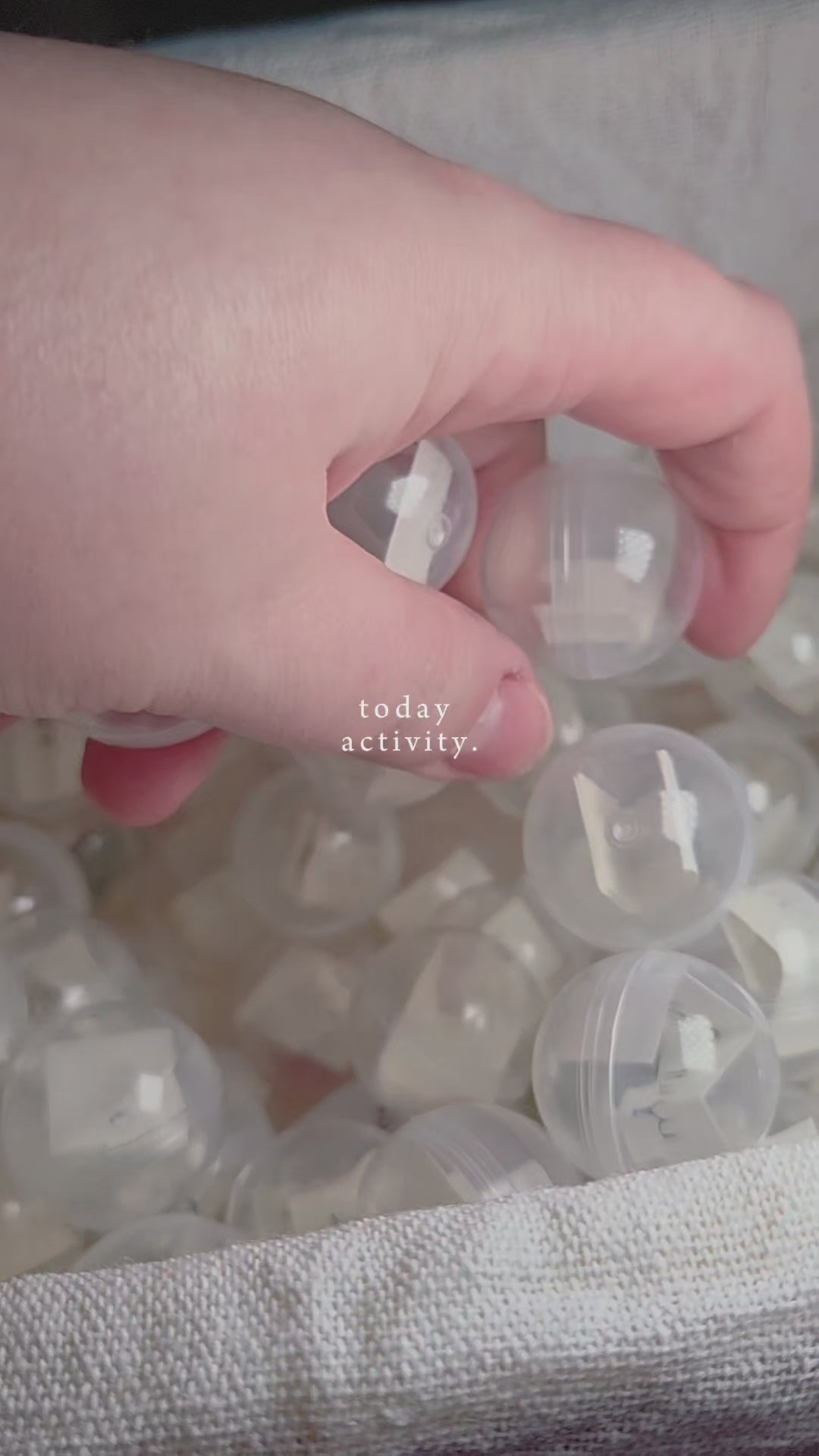 Five mystery capsules with chances to get more if get a heart in a capsule