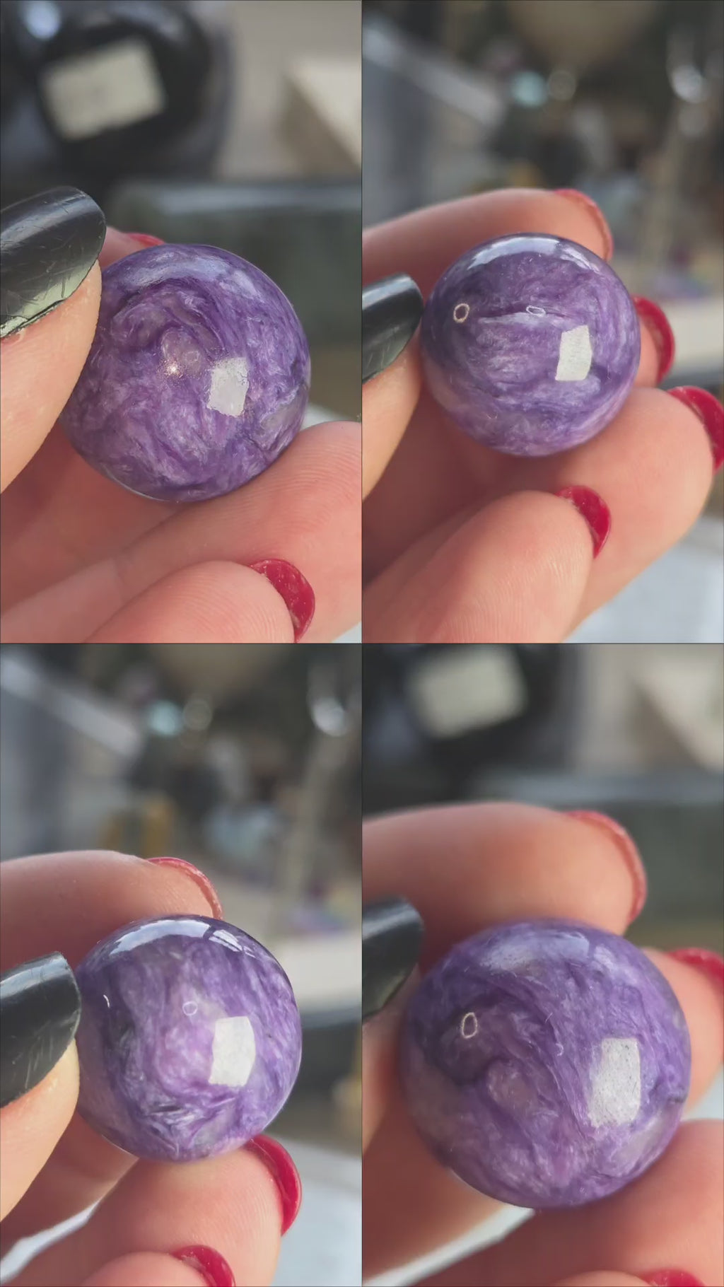 Charoite mini sphere