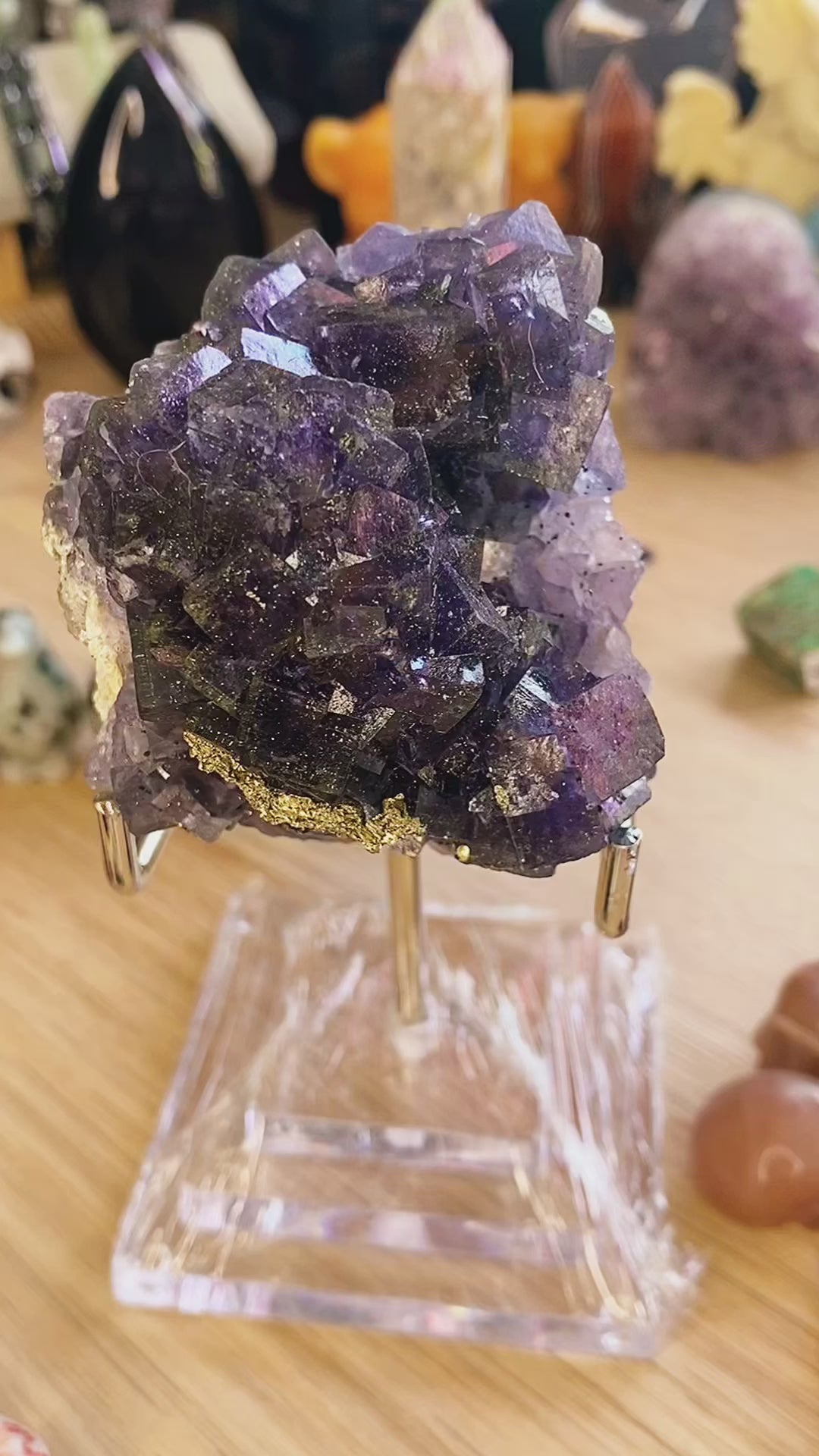Nigerian fluorite with sugar duzy pyrite specimen