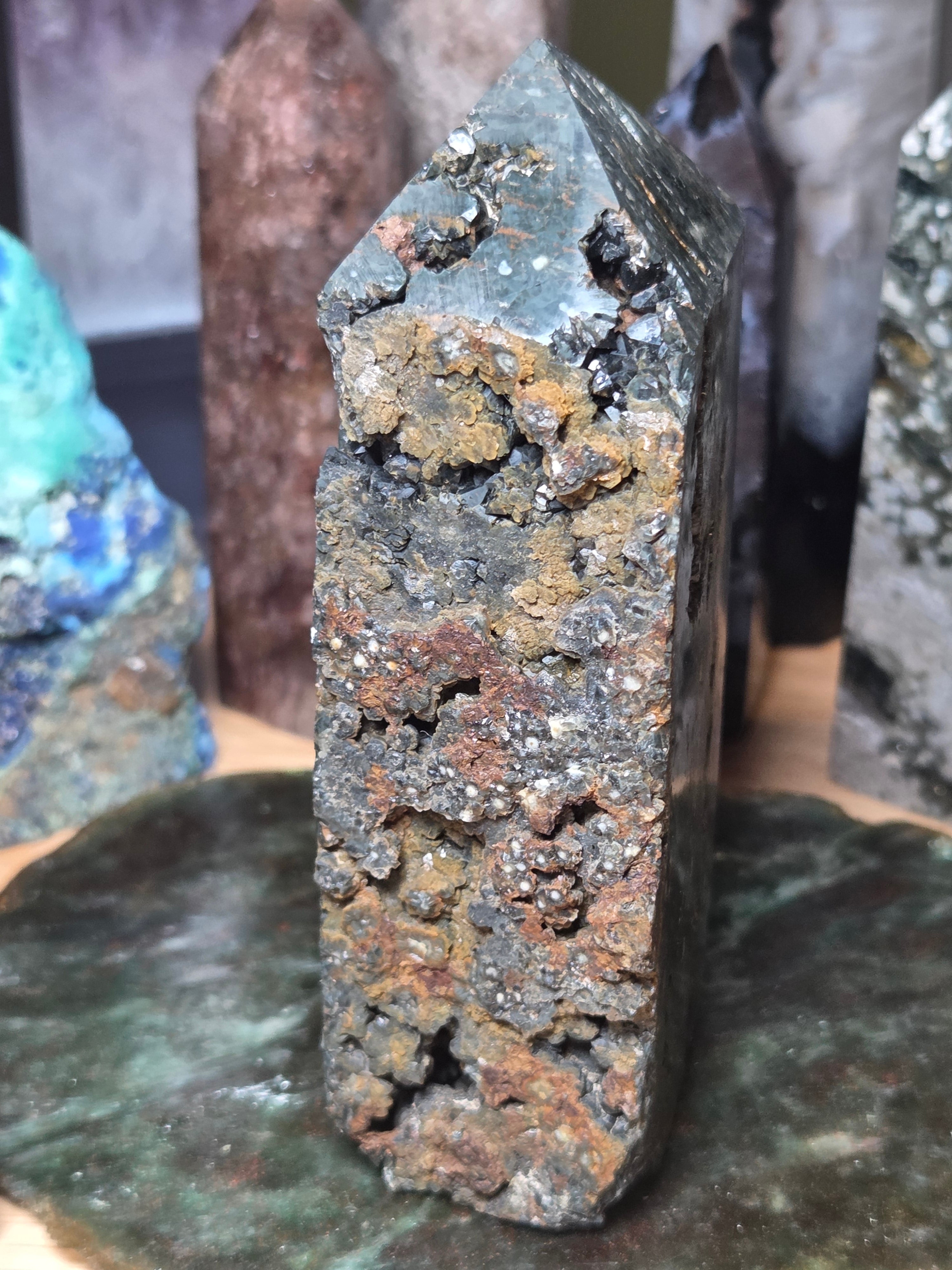 Ocean Jasper crystal raw tower