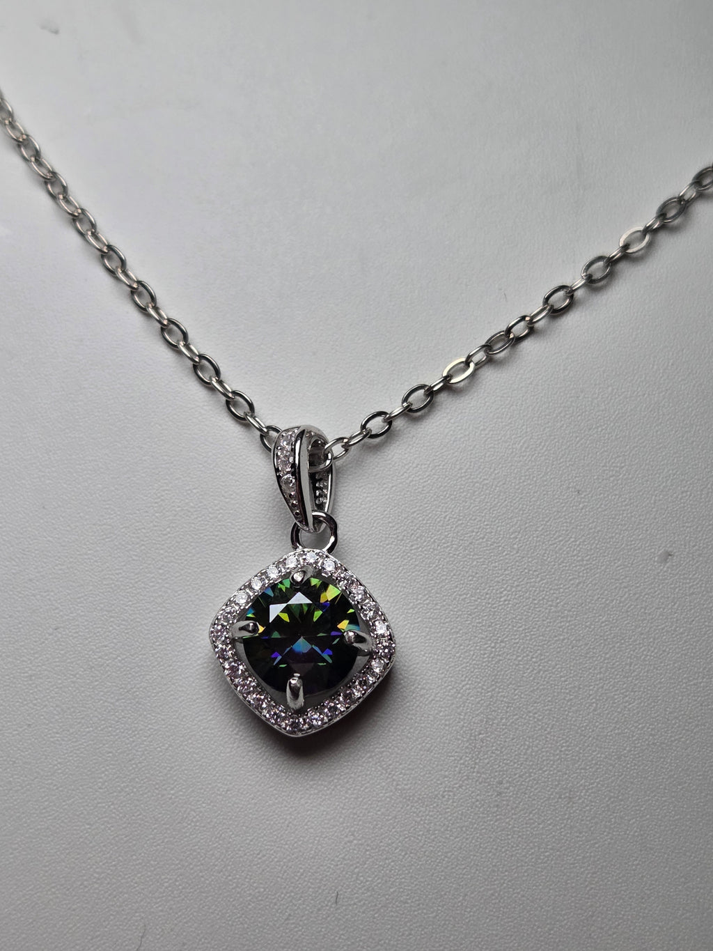 Moissanite diamond necklace
