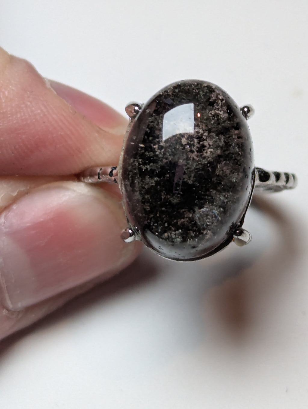 Garden quartz crystal Adjustable ring