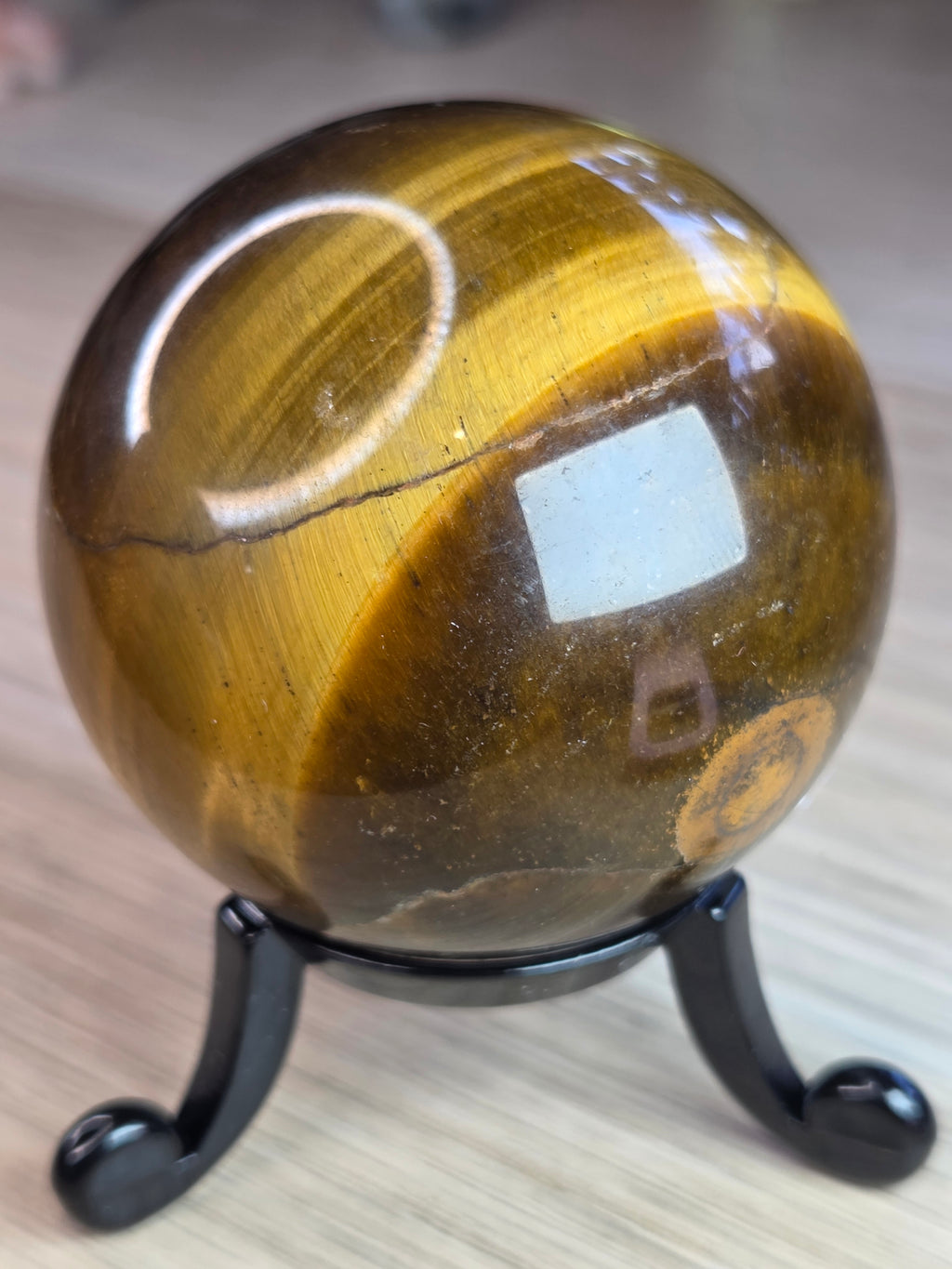 Tigers eye crystal sphere