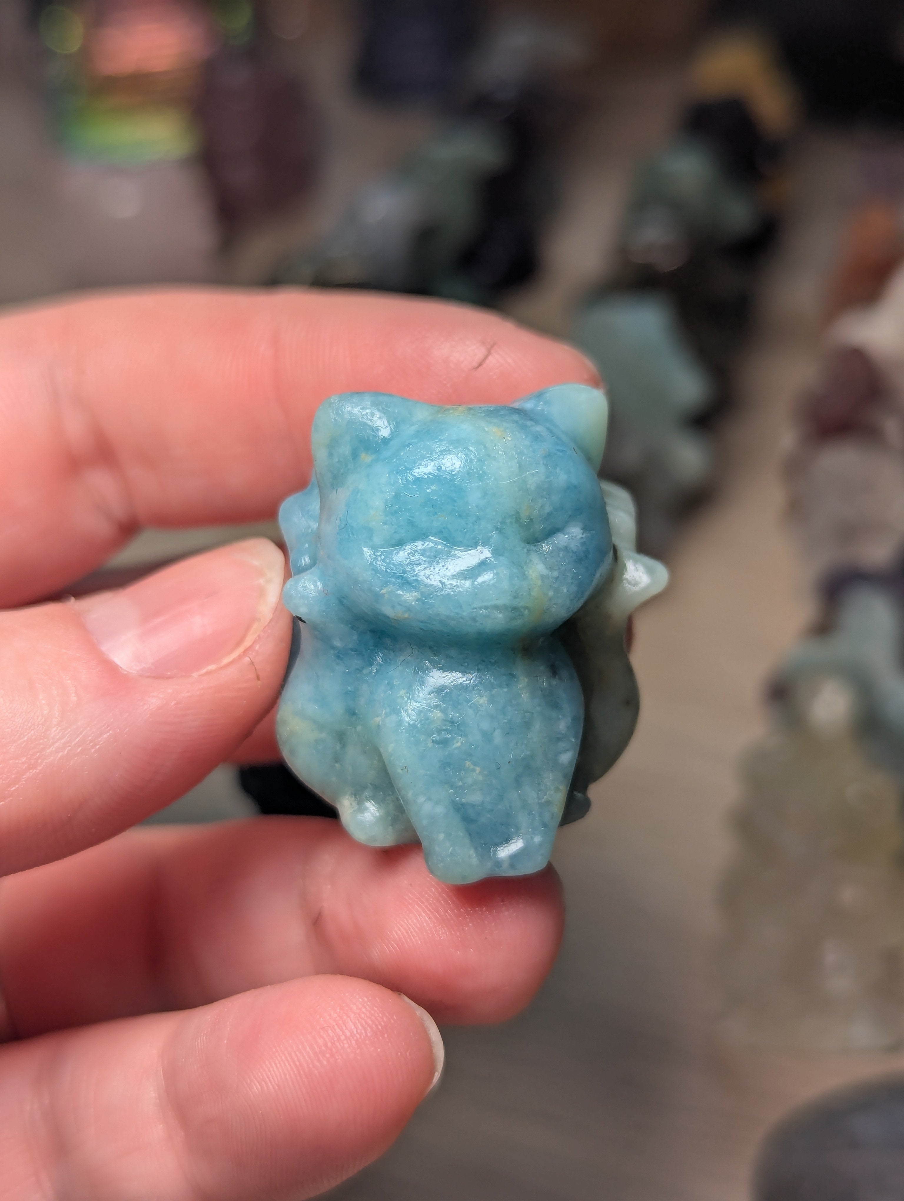 Nine tail fox carving