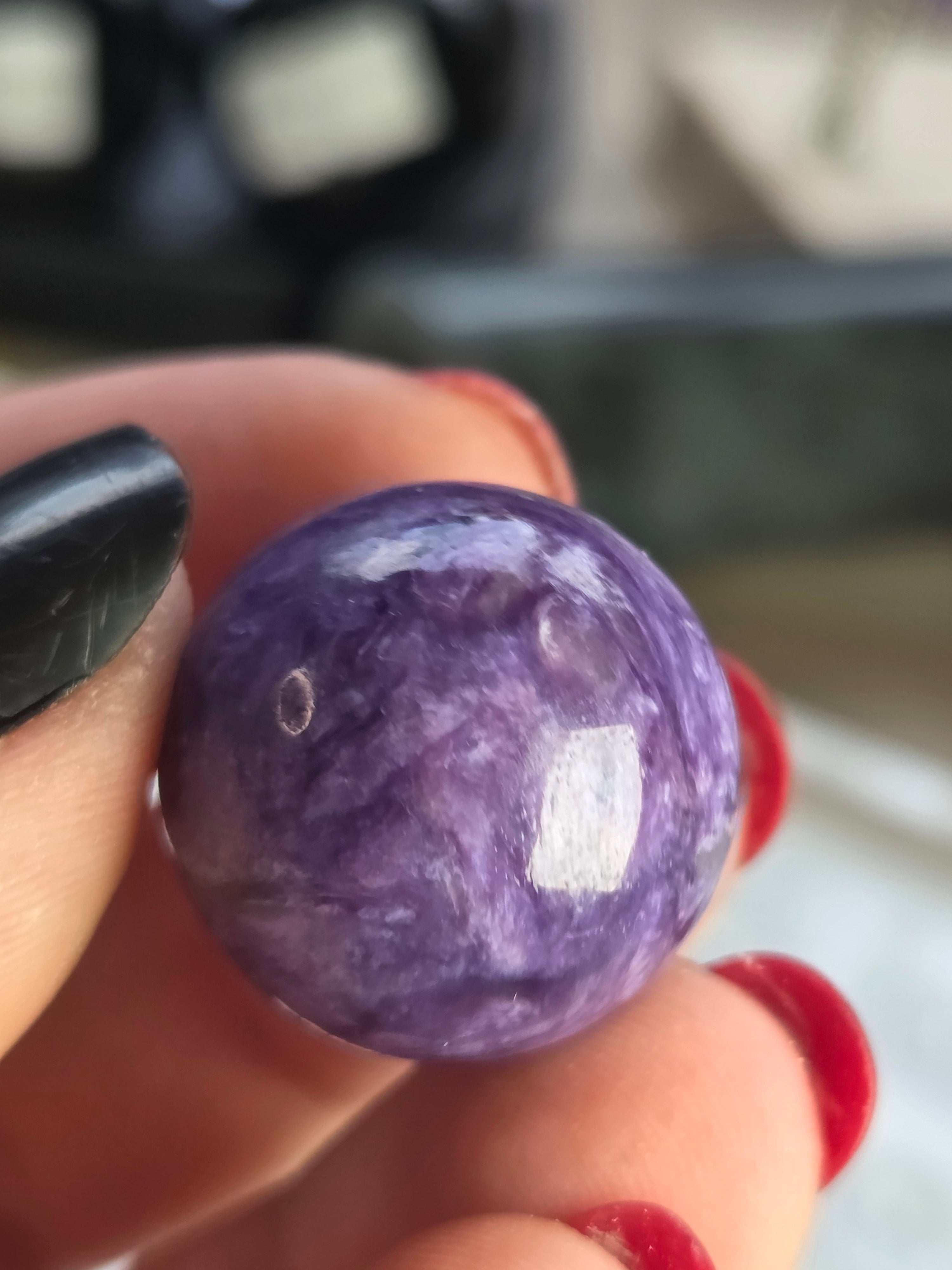 Charoite mini sphere