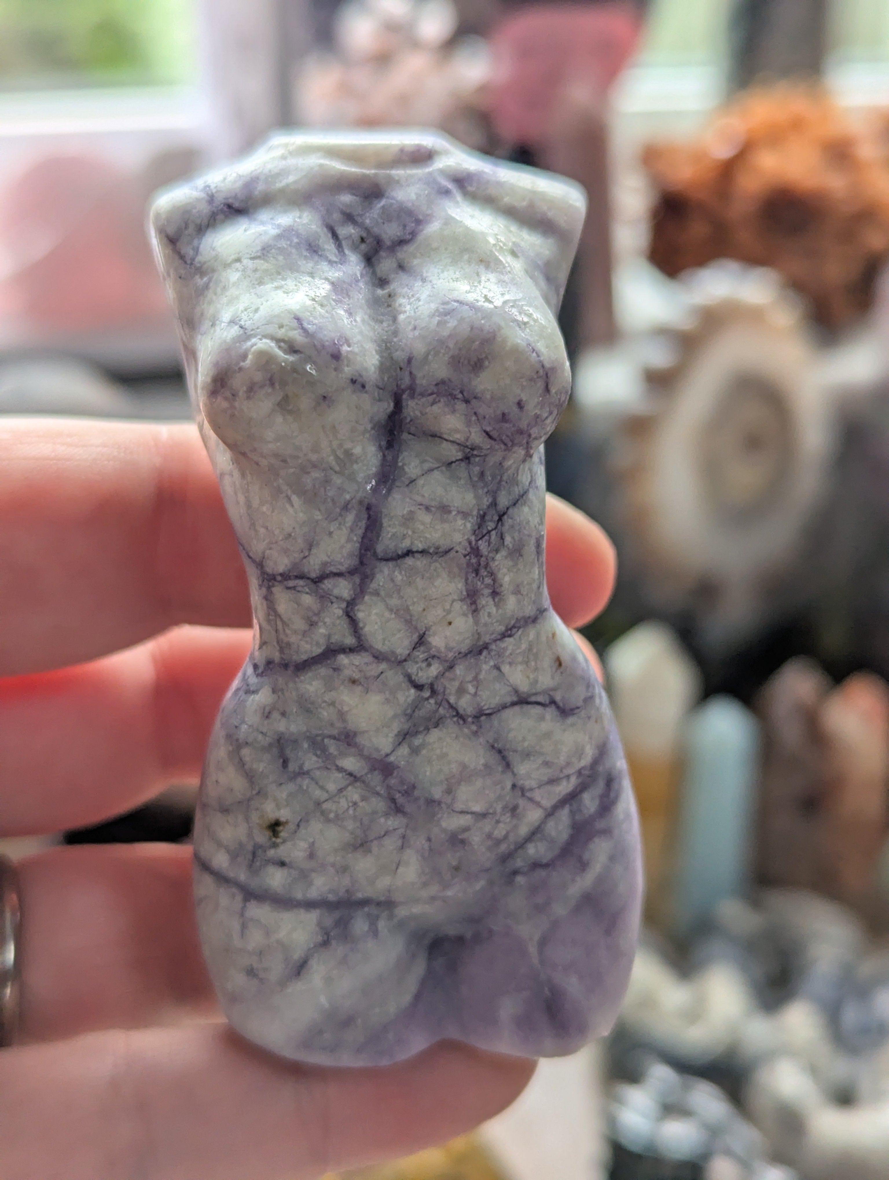 Tiffany stone crystal lady body carving