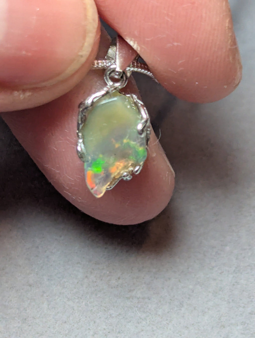 Beautiful Ethiopian Opal handmade necklace