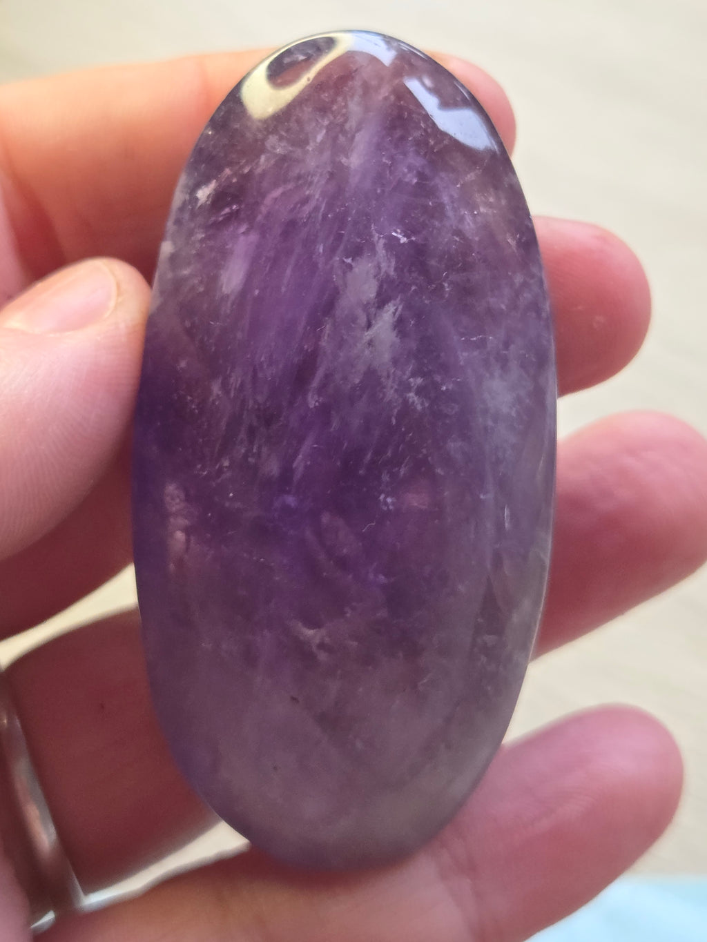 GRADE AA Amethyst crystal palm stone