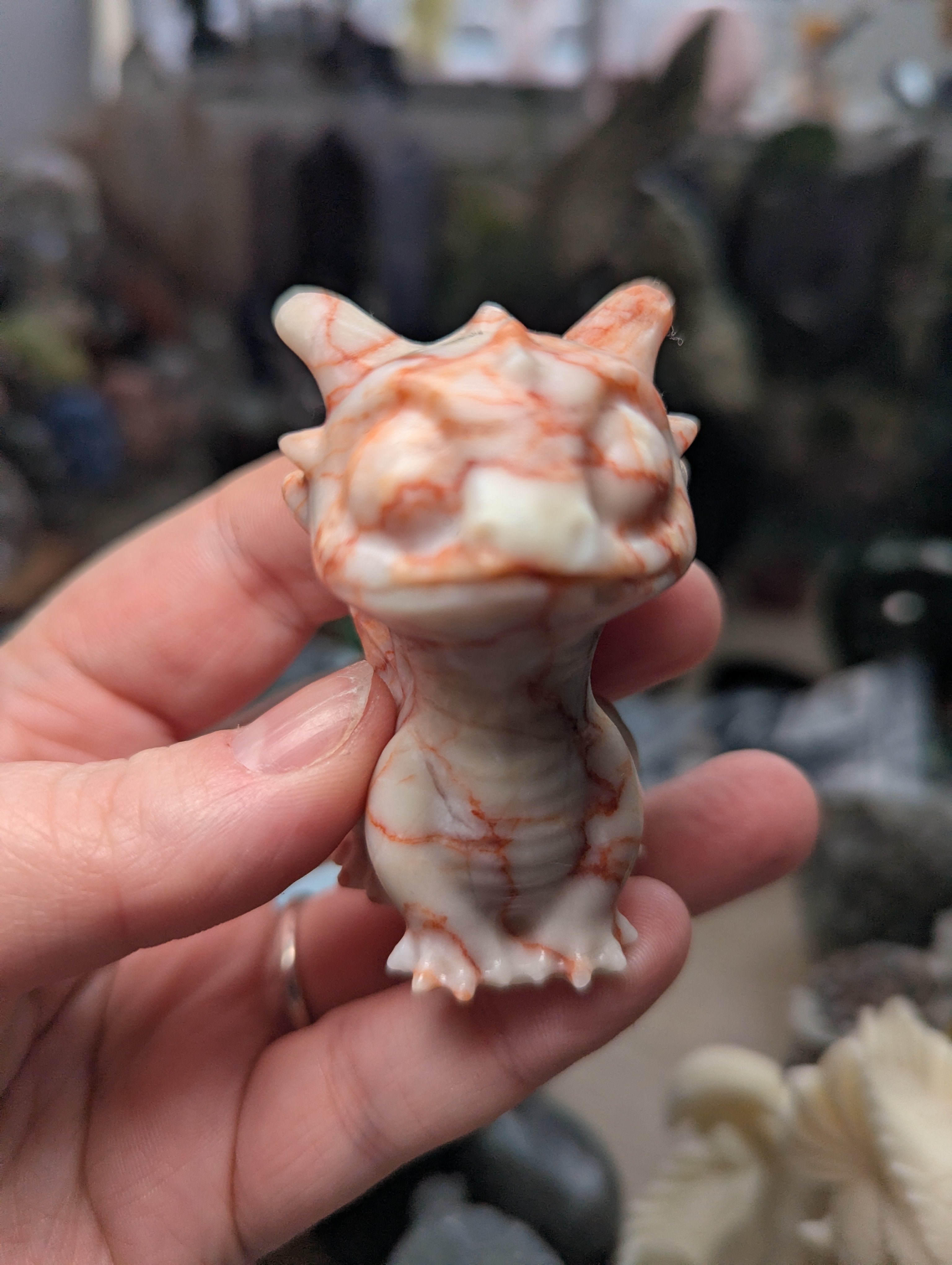 crystal dragon carving