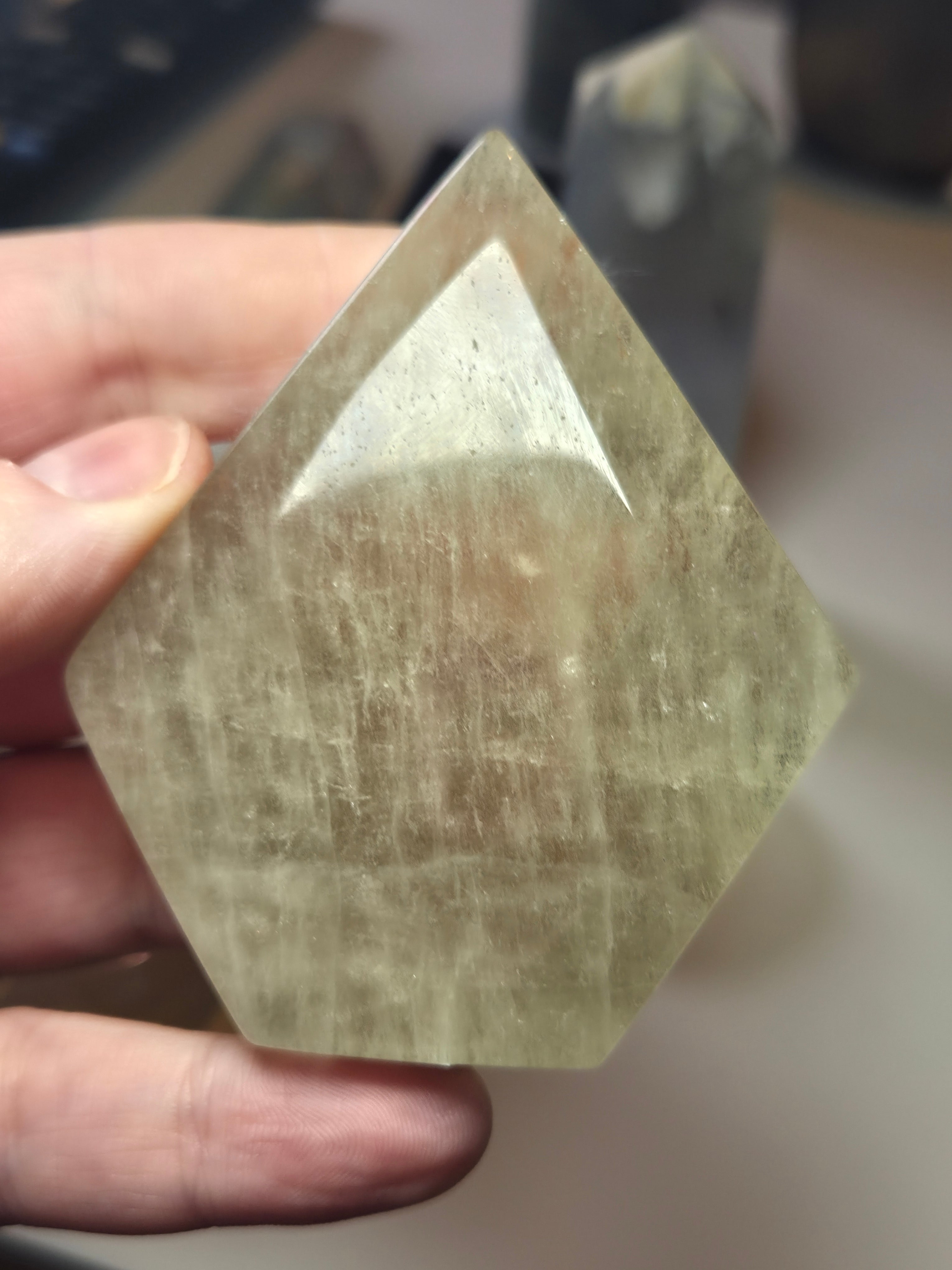 Smokey quartz crystal diamond  freeform