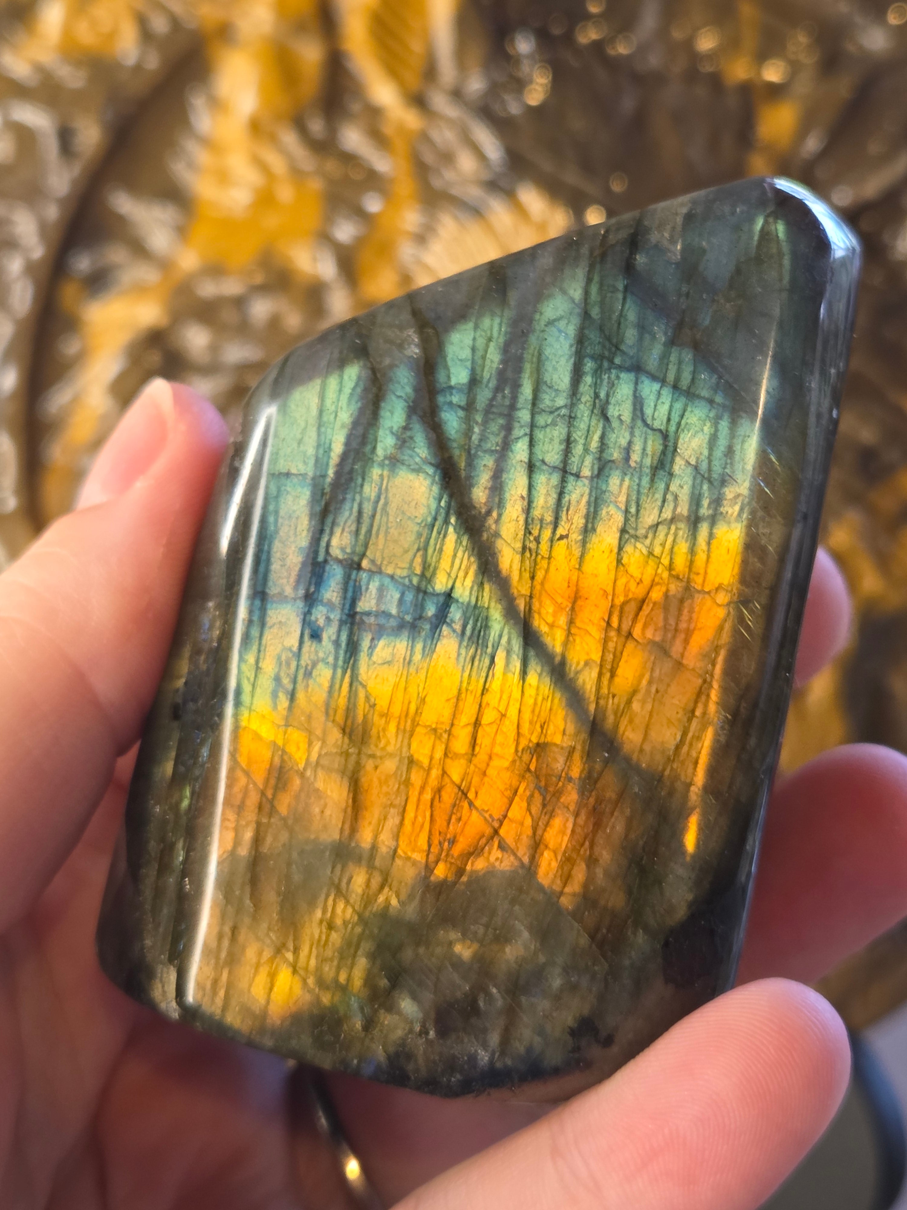 Labradorite crystal freeform