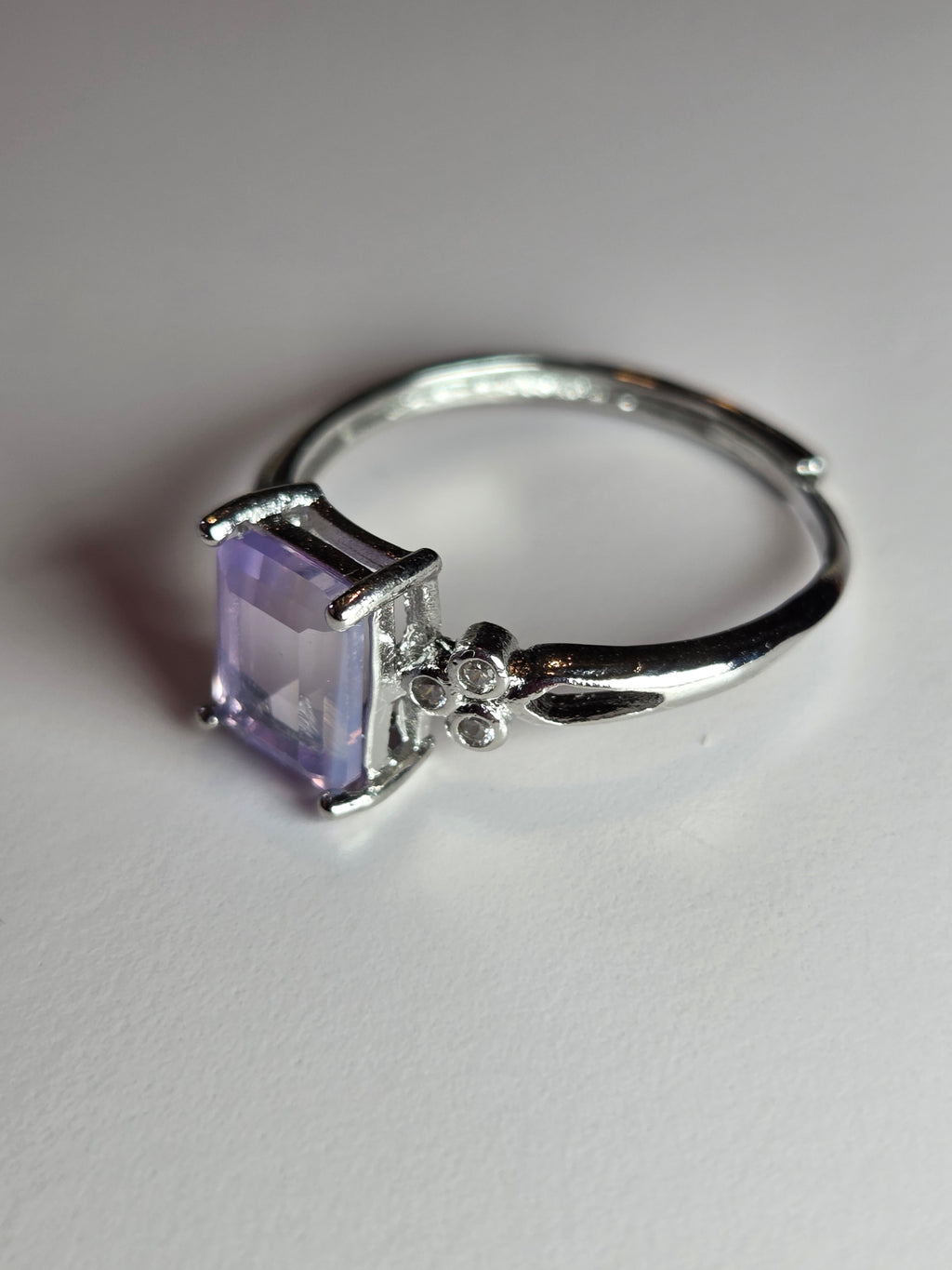 Opalite crystal adjustable ring