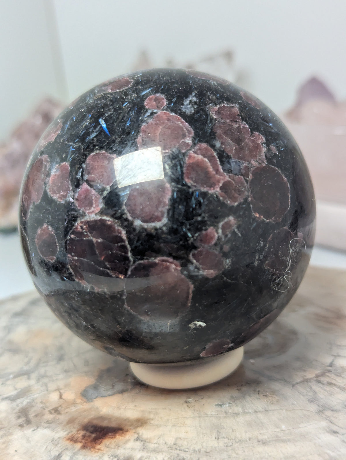 Garnet in Astrophylite sphere