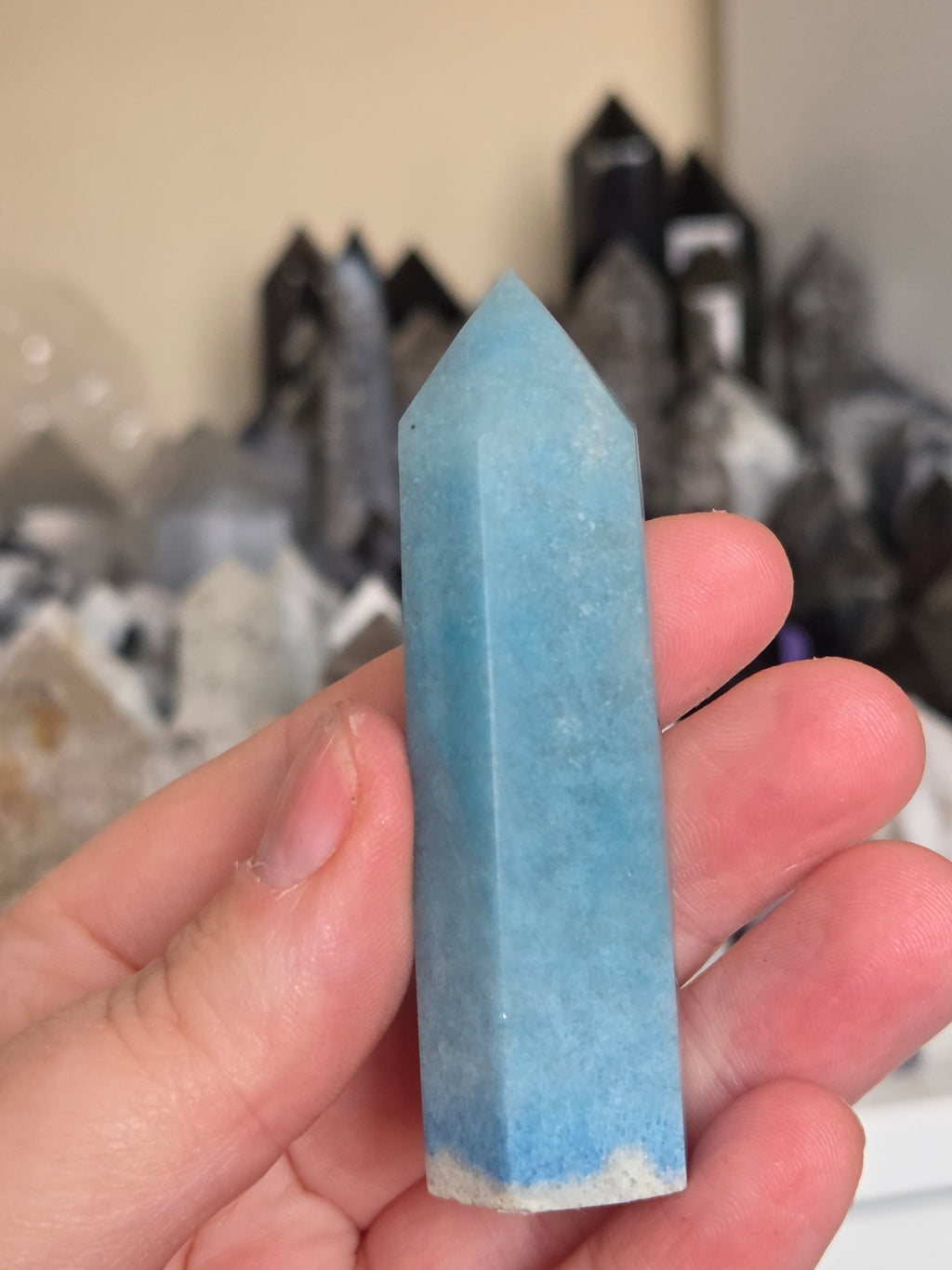 Trolite crystal tower carving