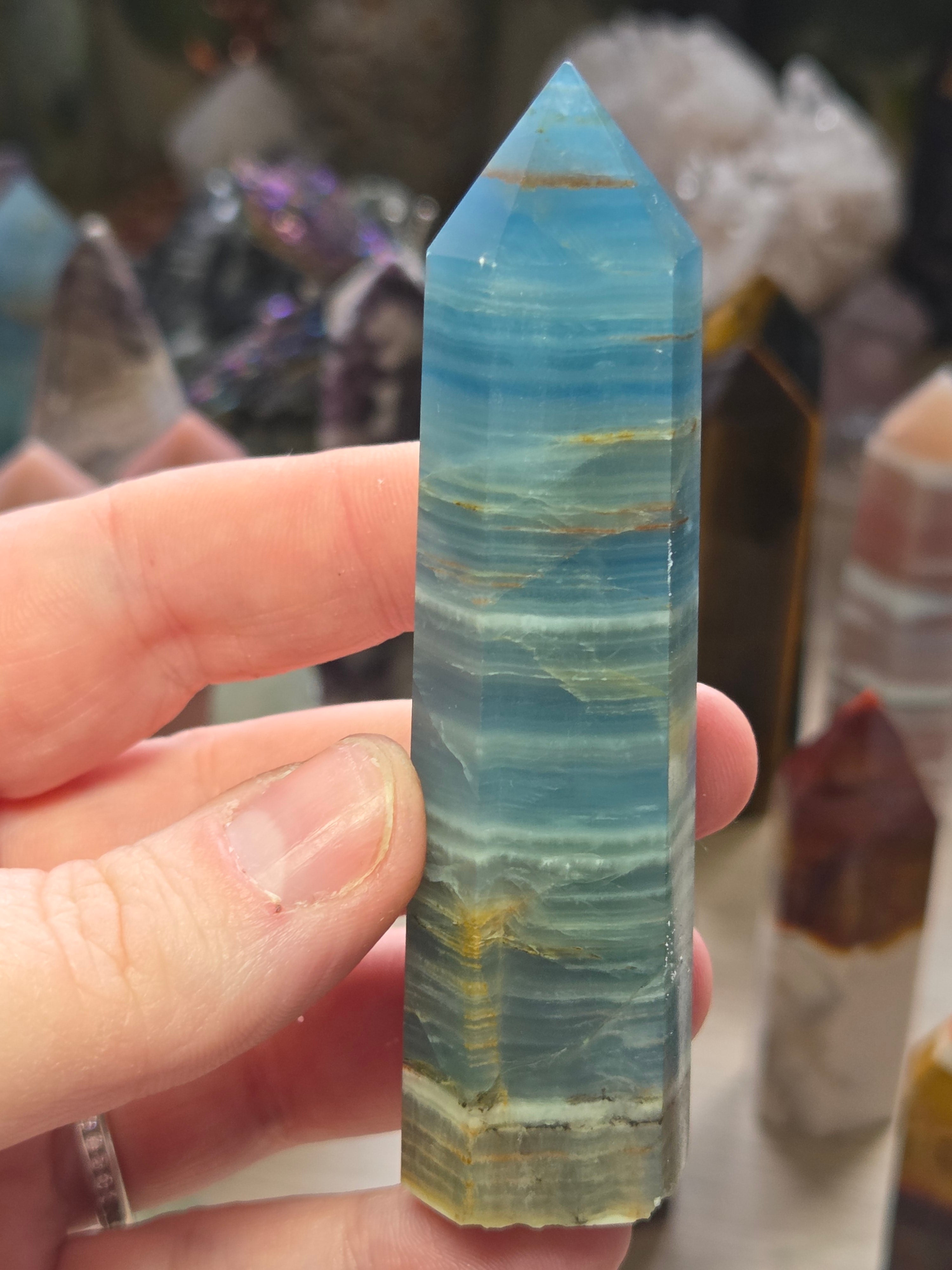 Blue Onx crystal tower