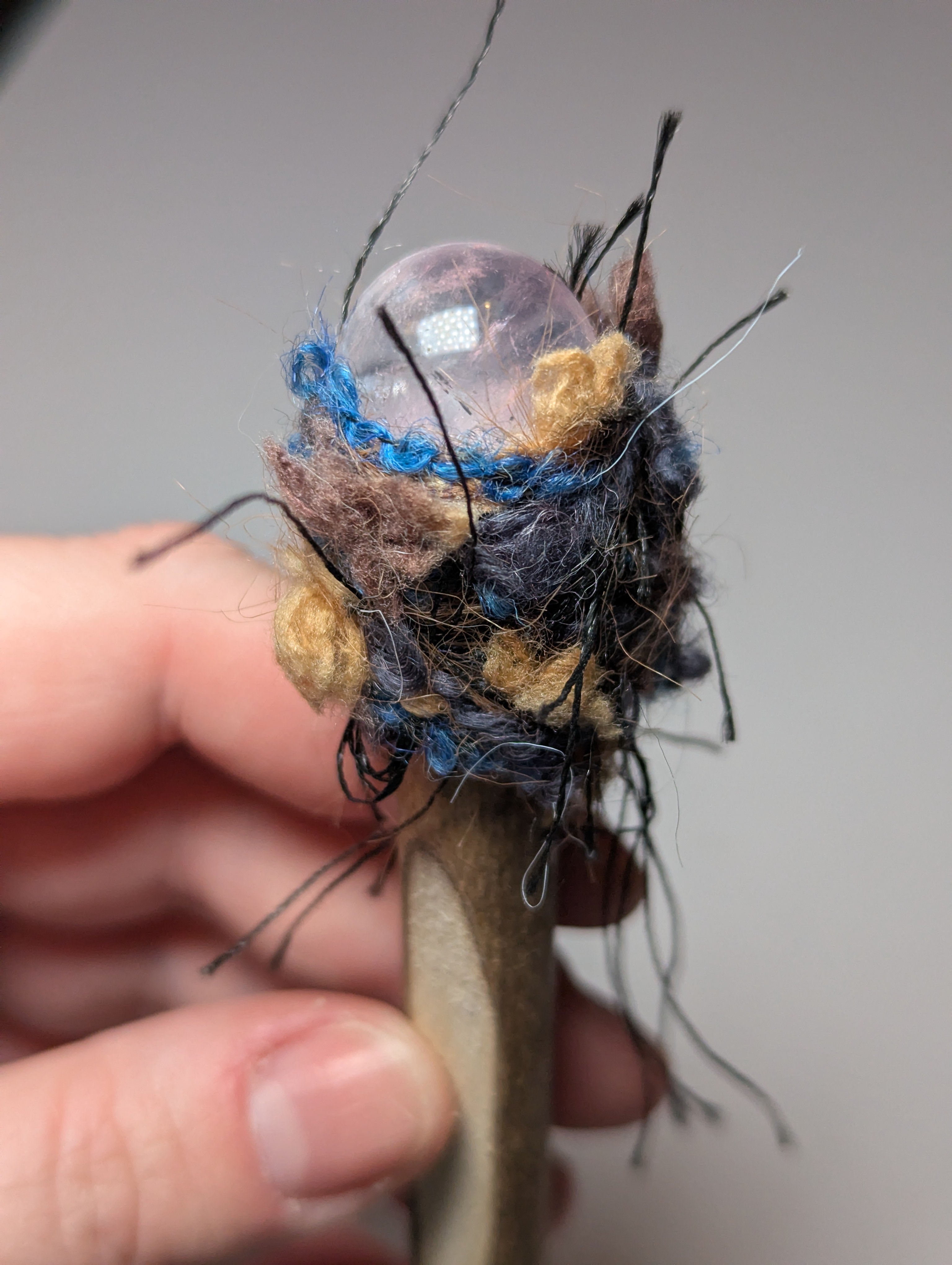 Clear quartz crystal pen