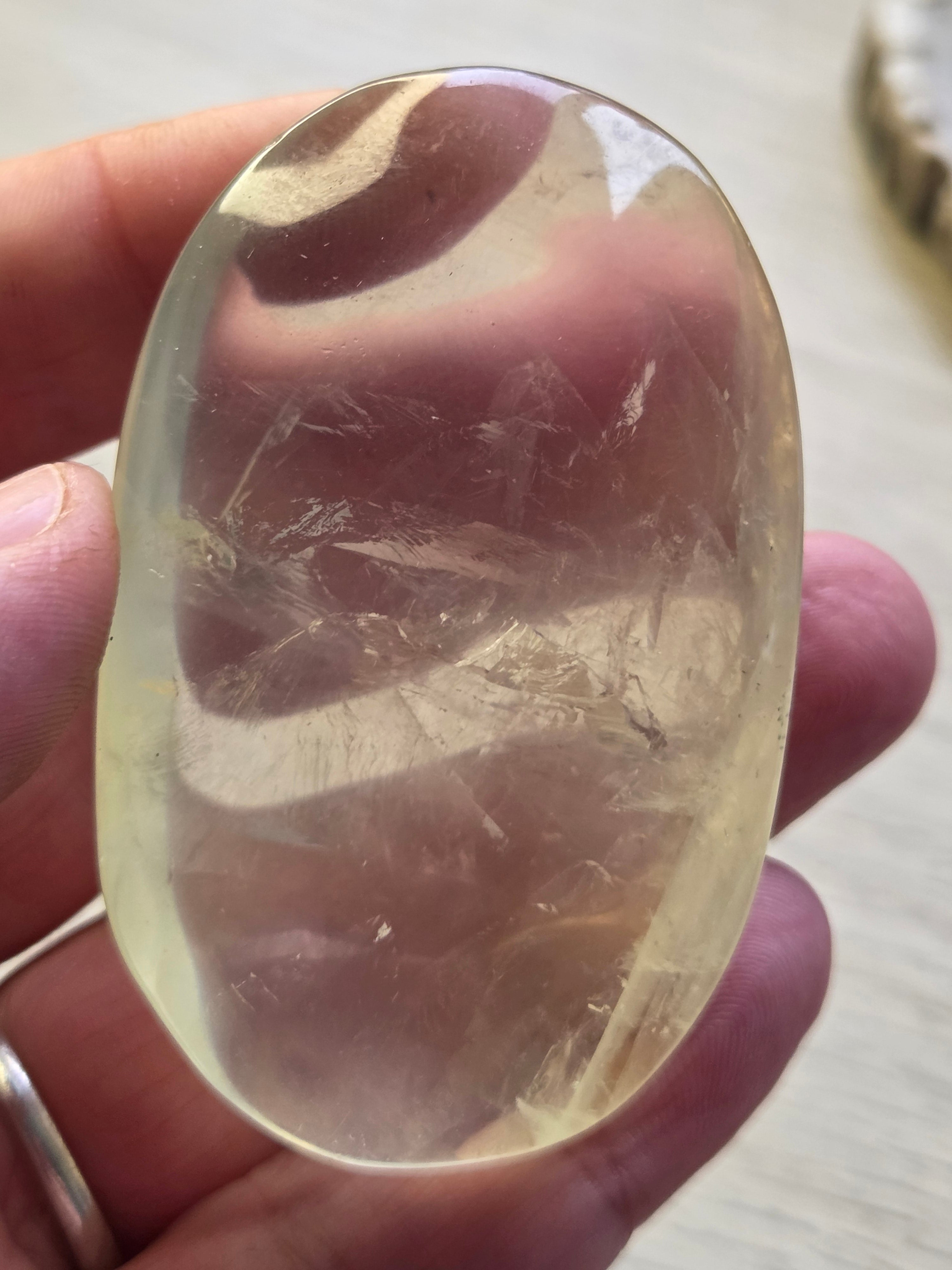 Natural Citrine crystal palm stone grade AAAA