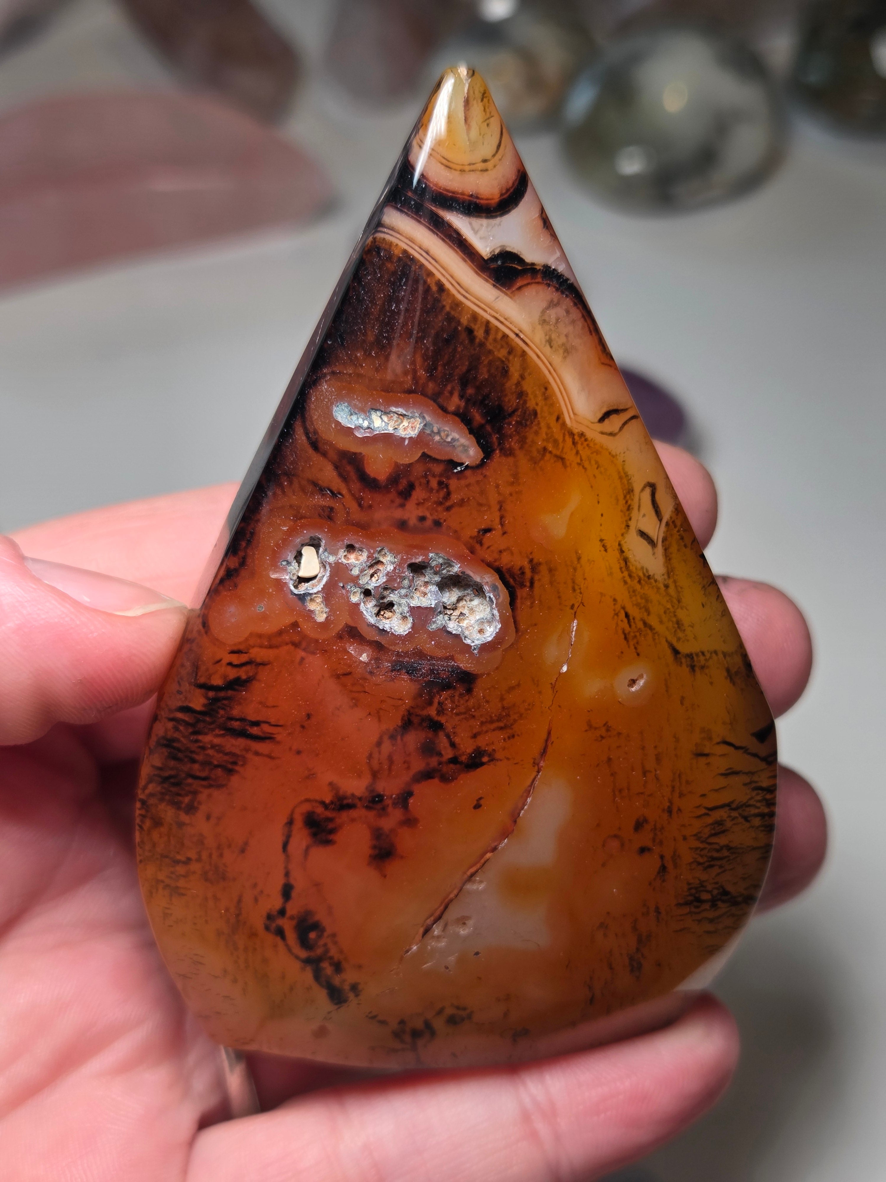 Sardonyx crystal Tear drop