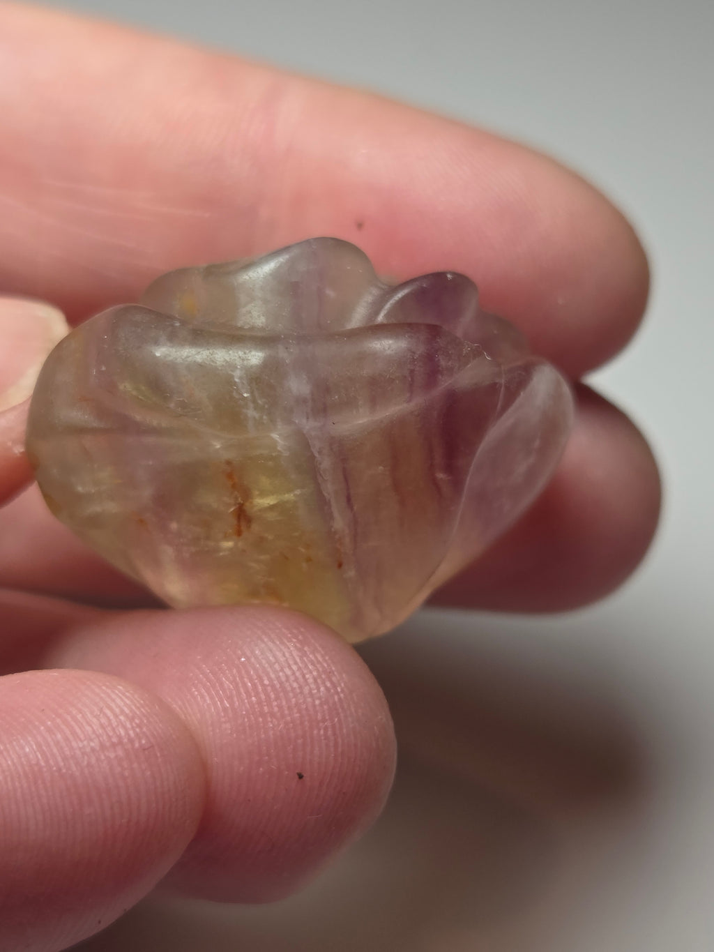 Rainbow flourite crystal flower