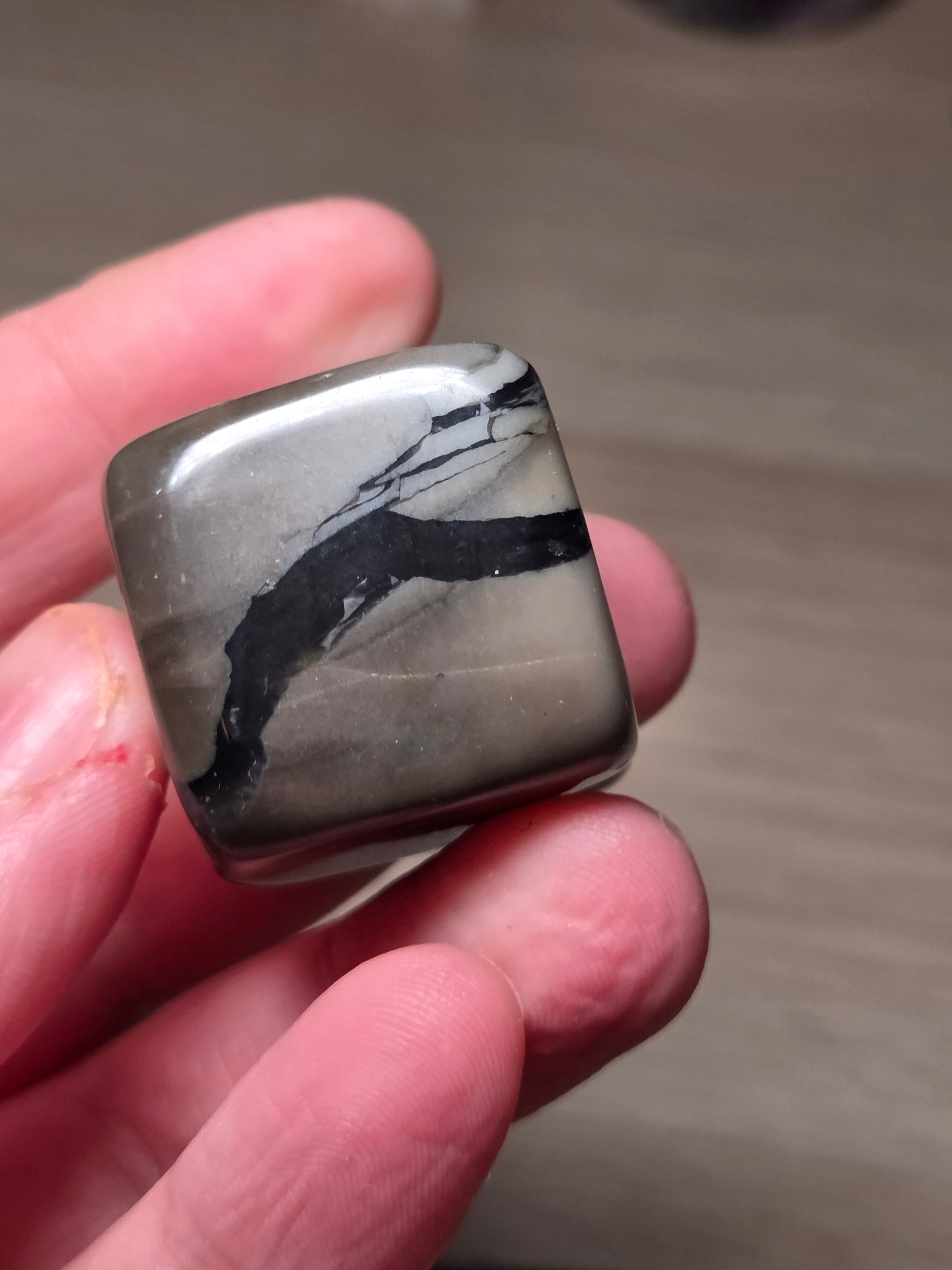 Volcano Agate crystal cube
