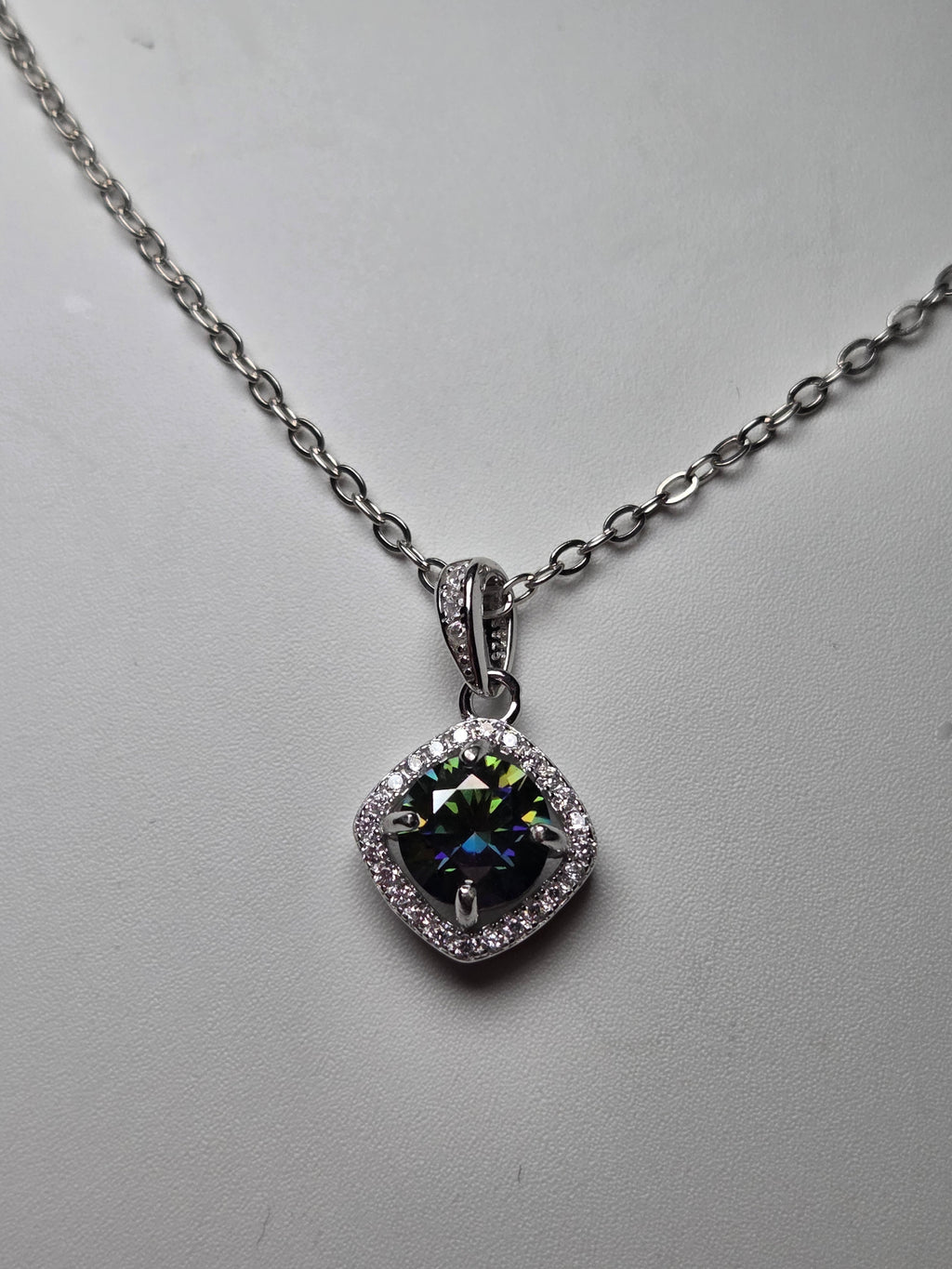 Moissanite diamond necklace