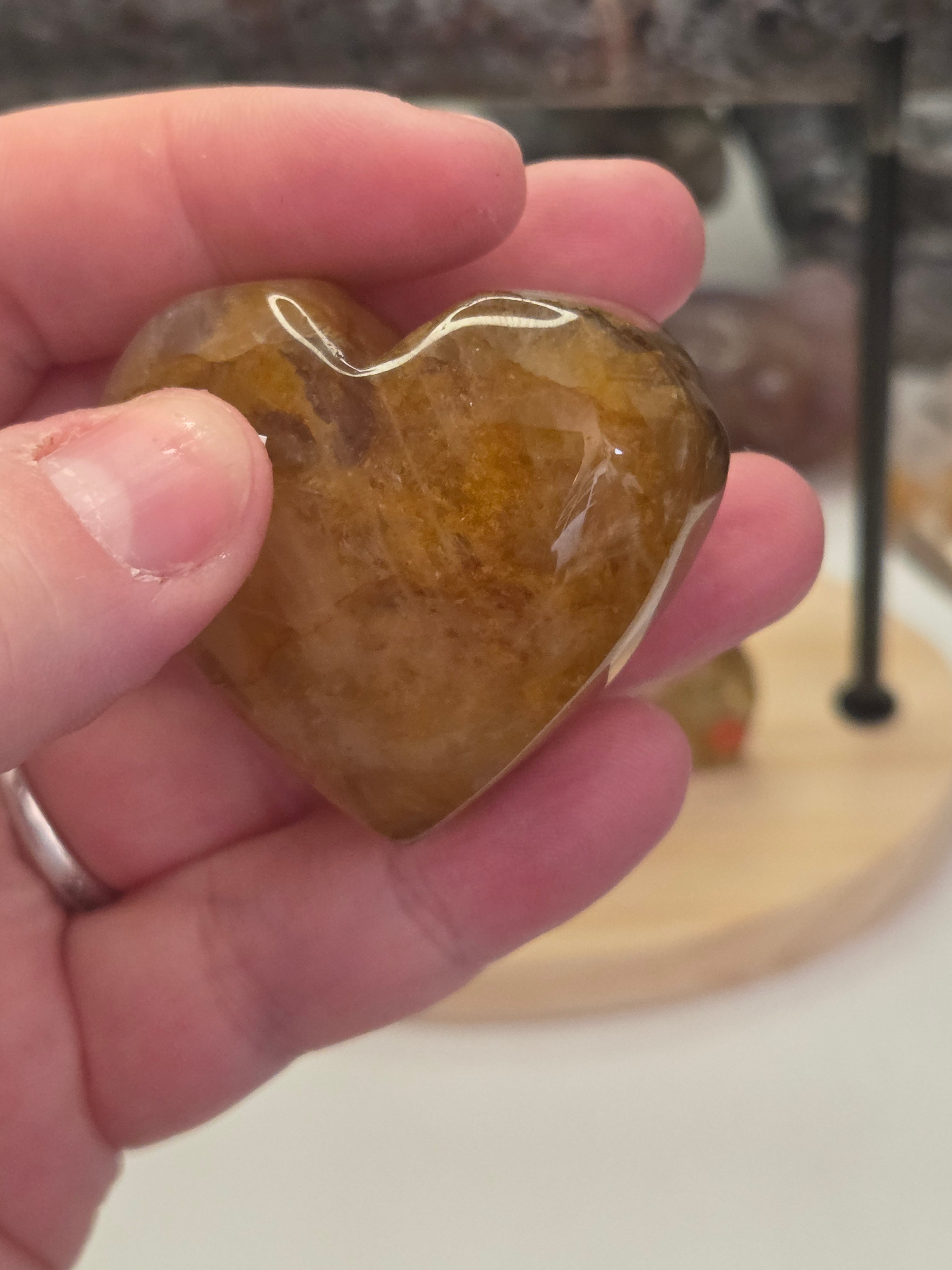 Golden healer crystal heart