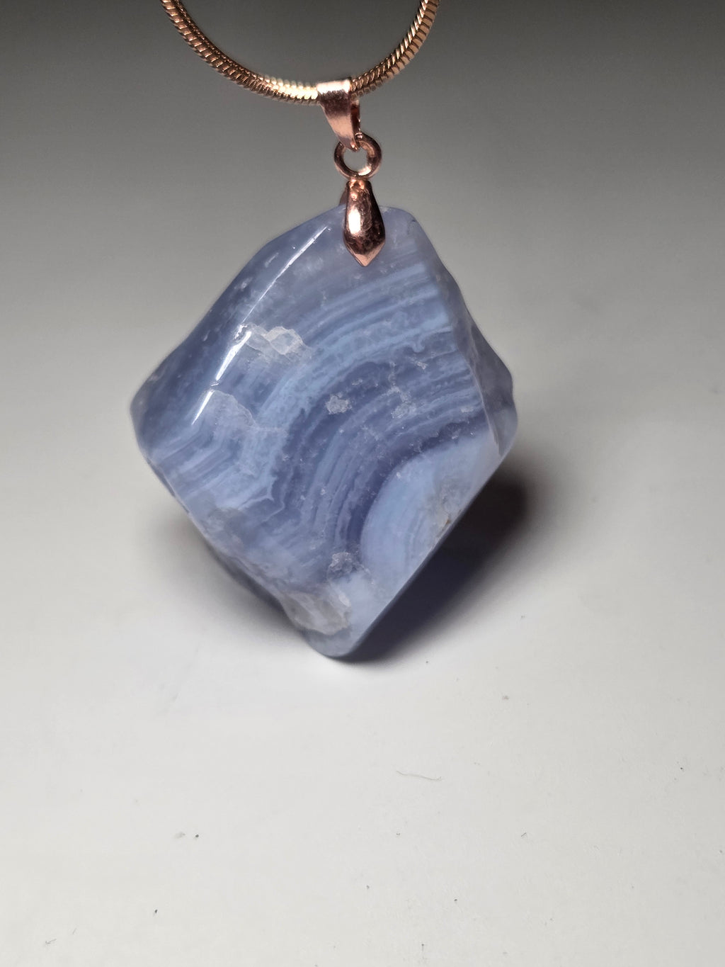 Blue lace handmade necklace