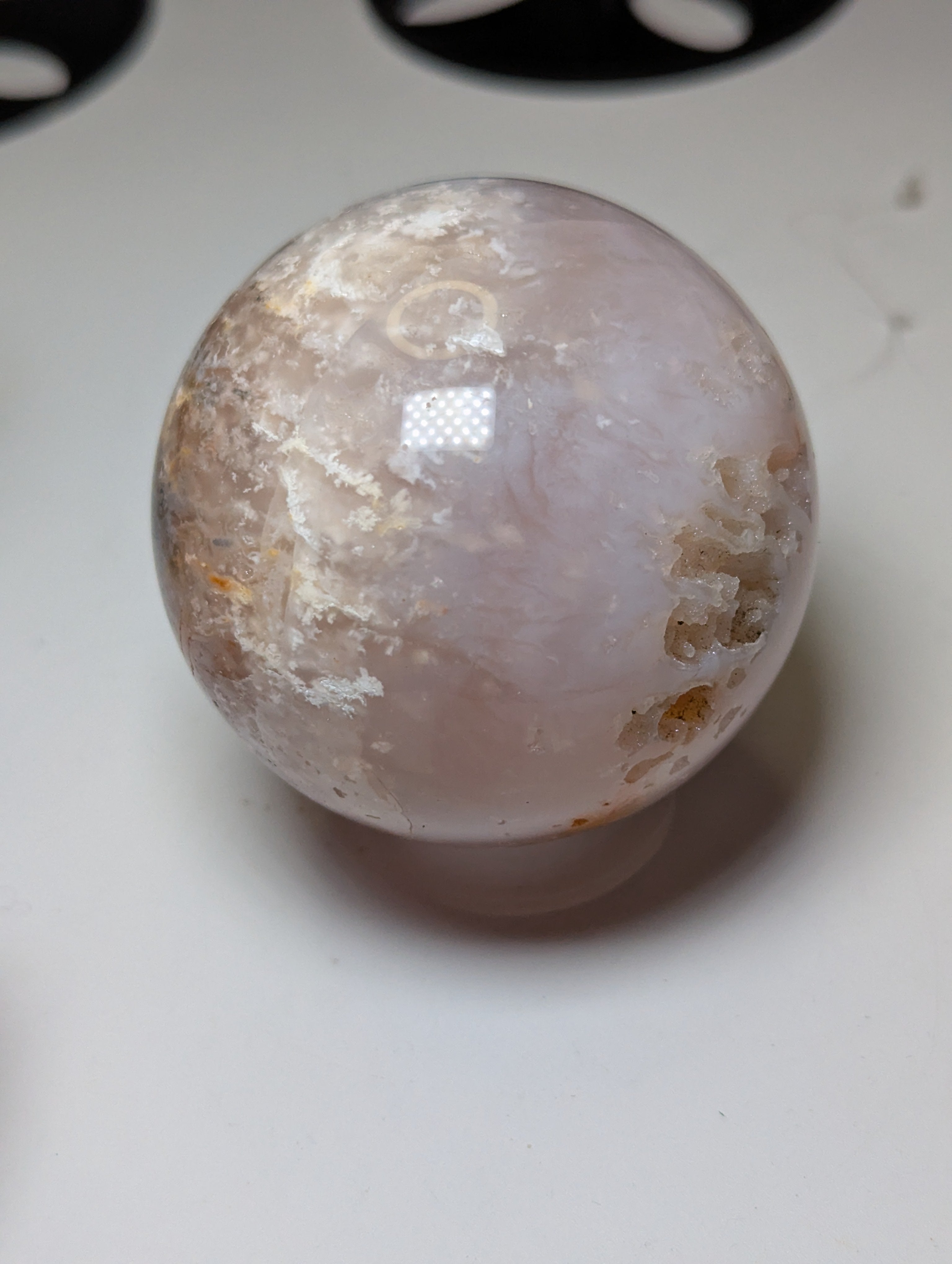 Pink Amethyst crystal sphere