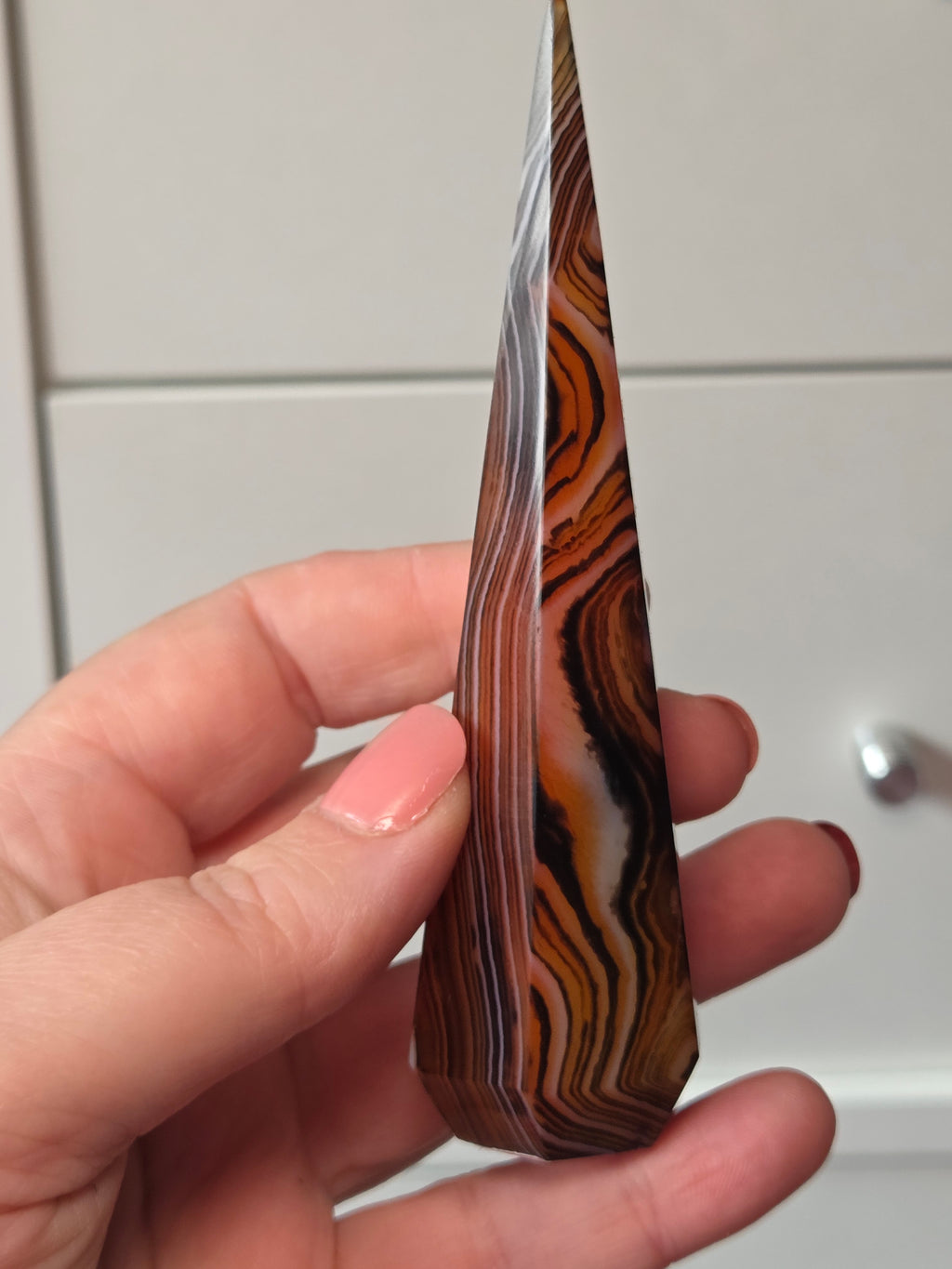 Sardonyx crystal diamond tower