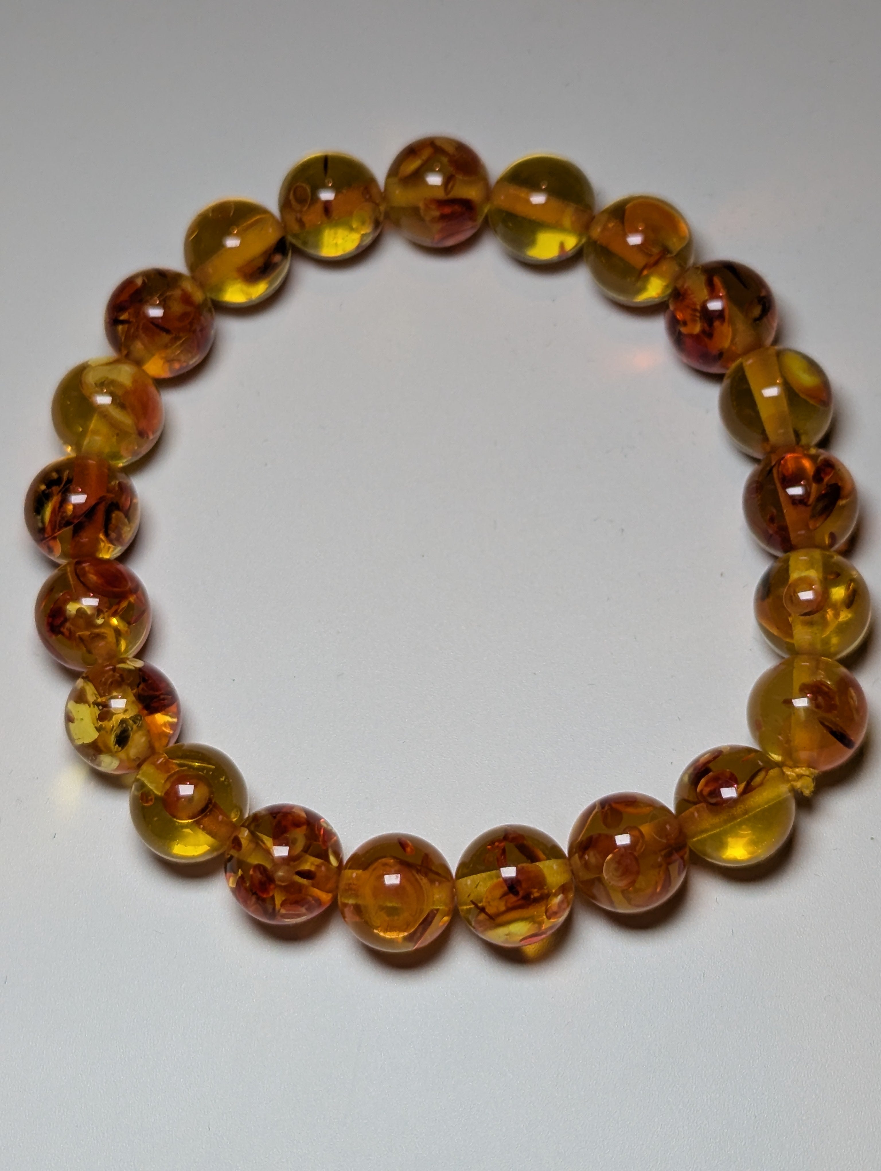 Amber genuine beads bracelet