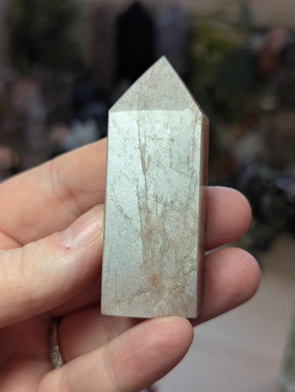 Stunning peach moonstone crystal tower