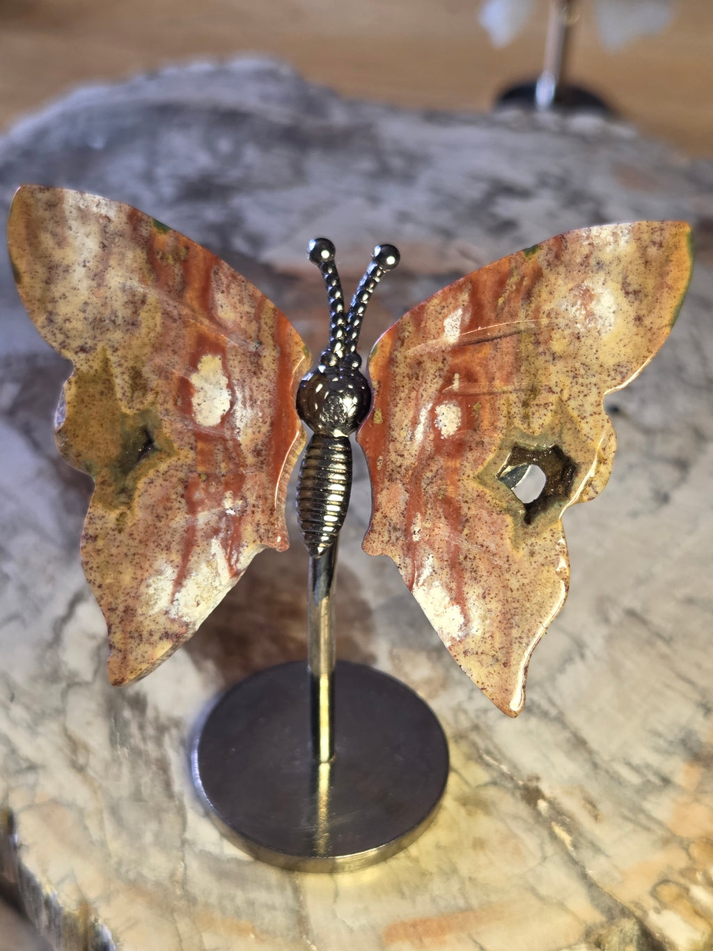 Ocean Jasper crystal butterfly