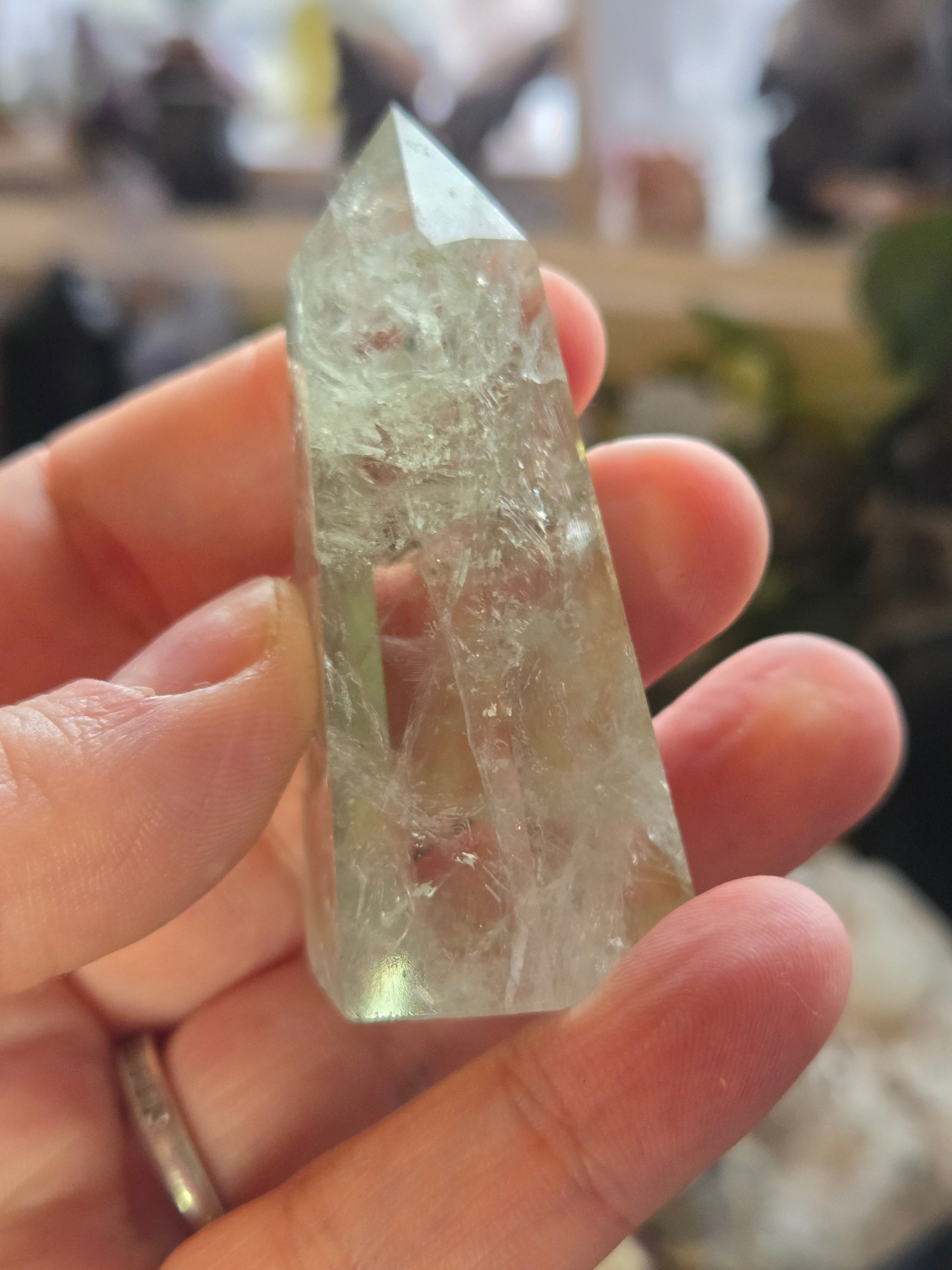 Grade A green Quartz crystal tower