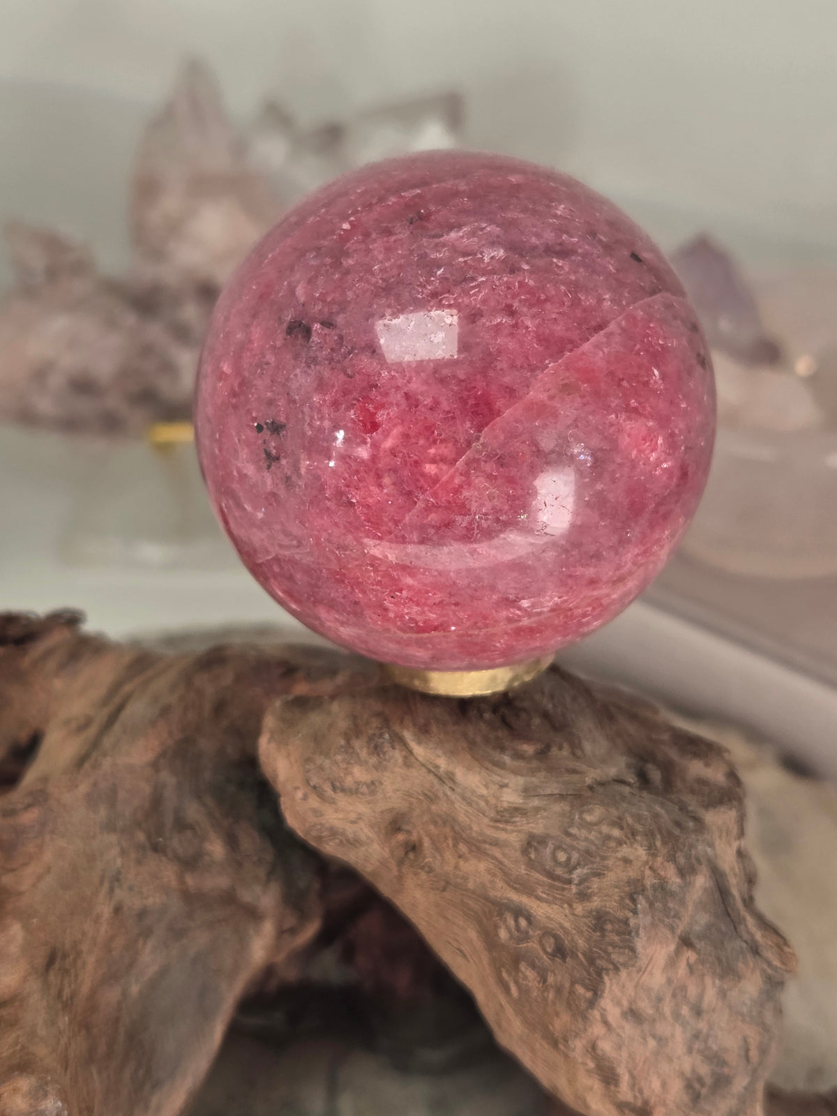 Grade AAAA  Rhodonite crystal sphere