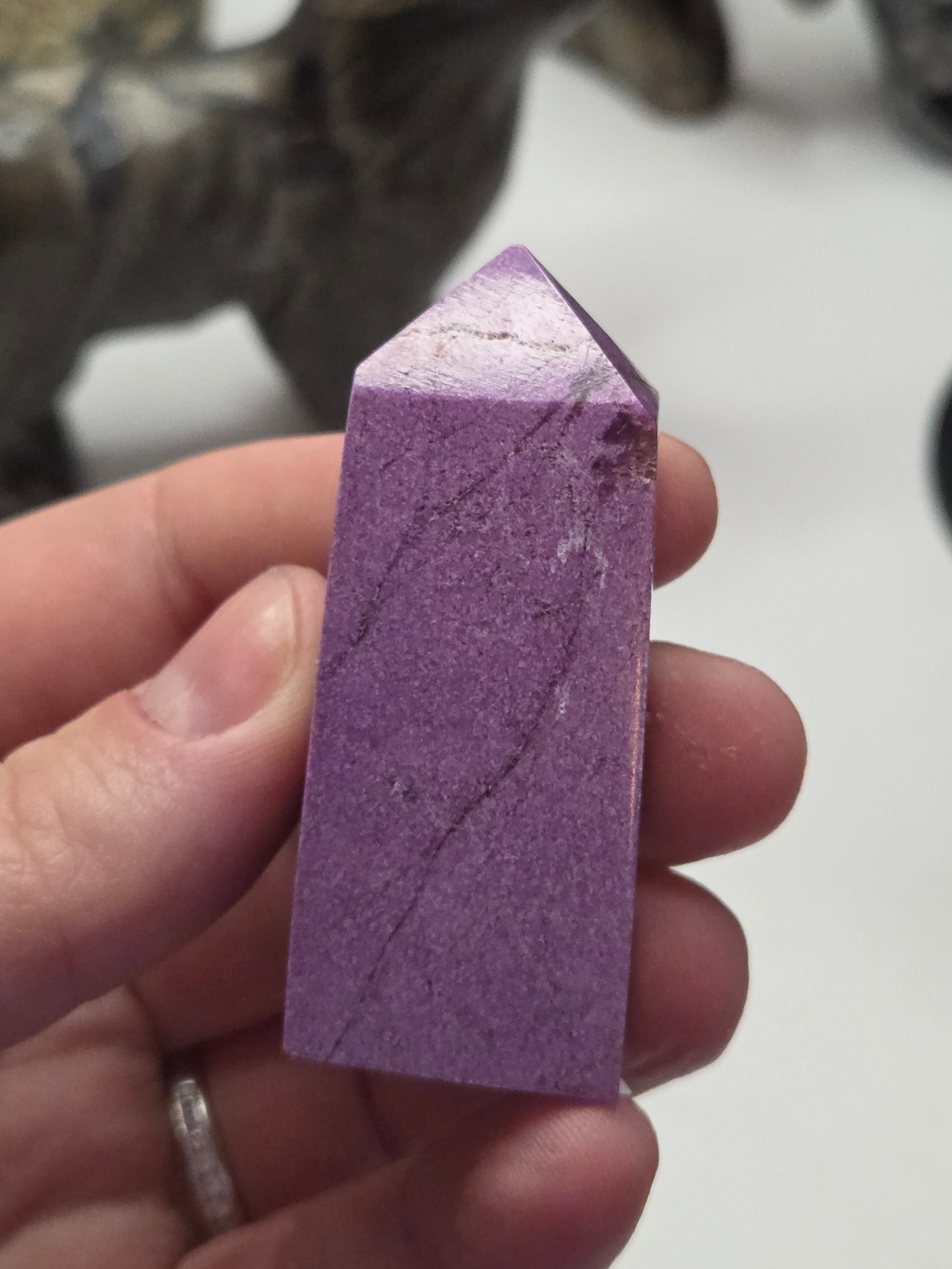 Stichtite crystal tower