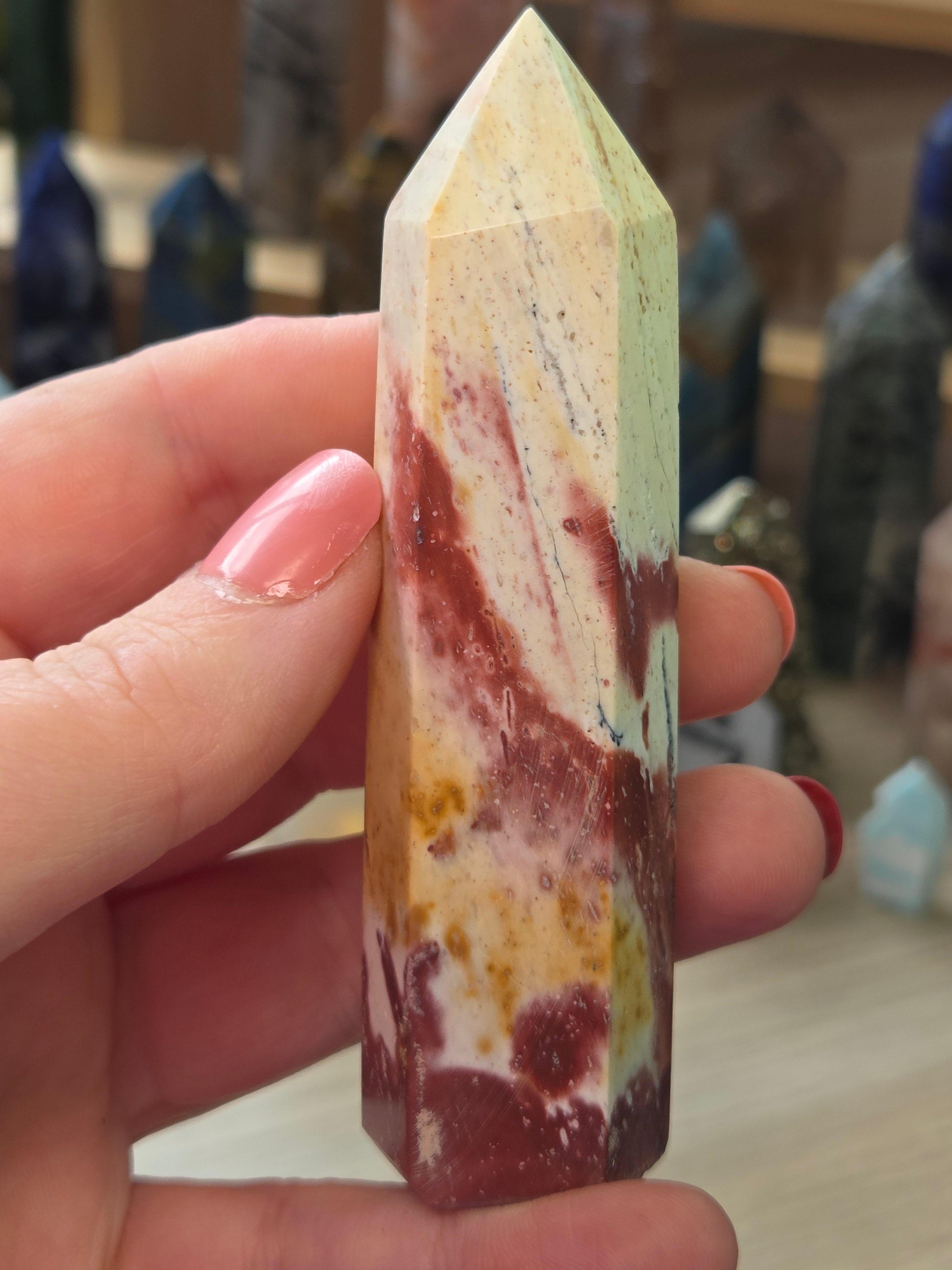 Beautiful  petrified wood crystal tower