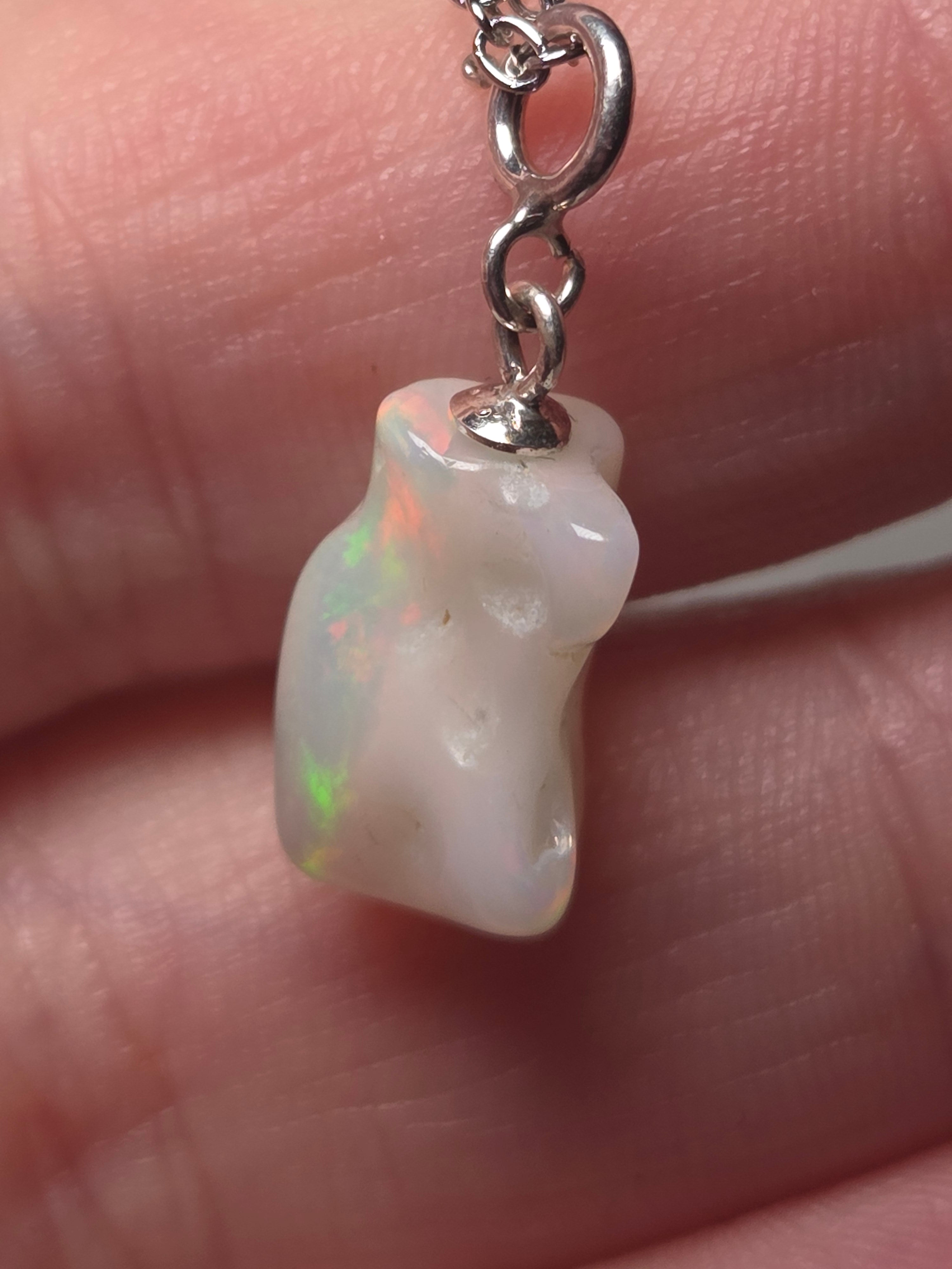 Ethiopian Opal crystal necklace
