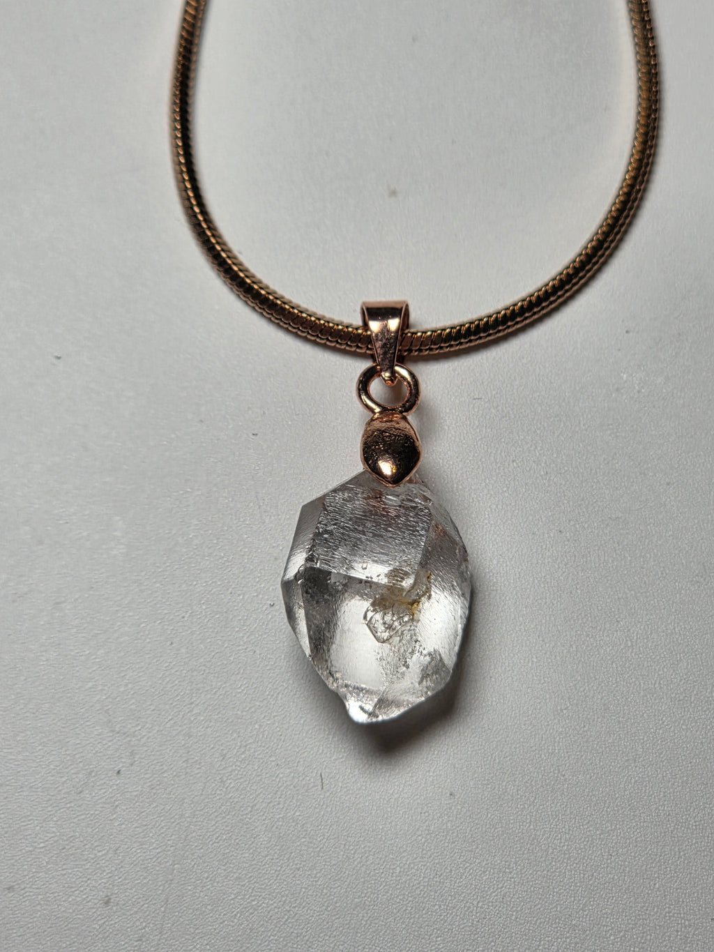 Grade AAA clear quartz crystal handmade necklace wire wrap