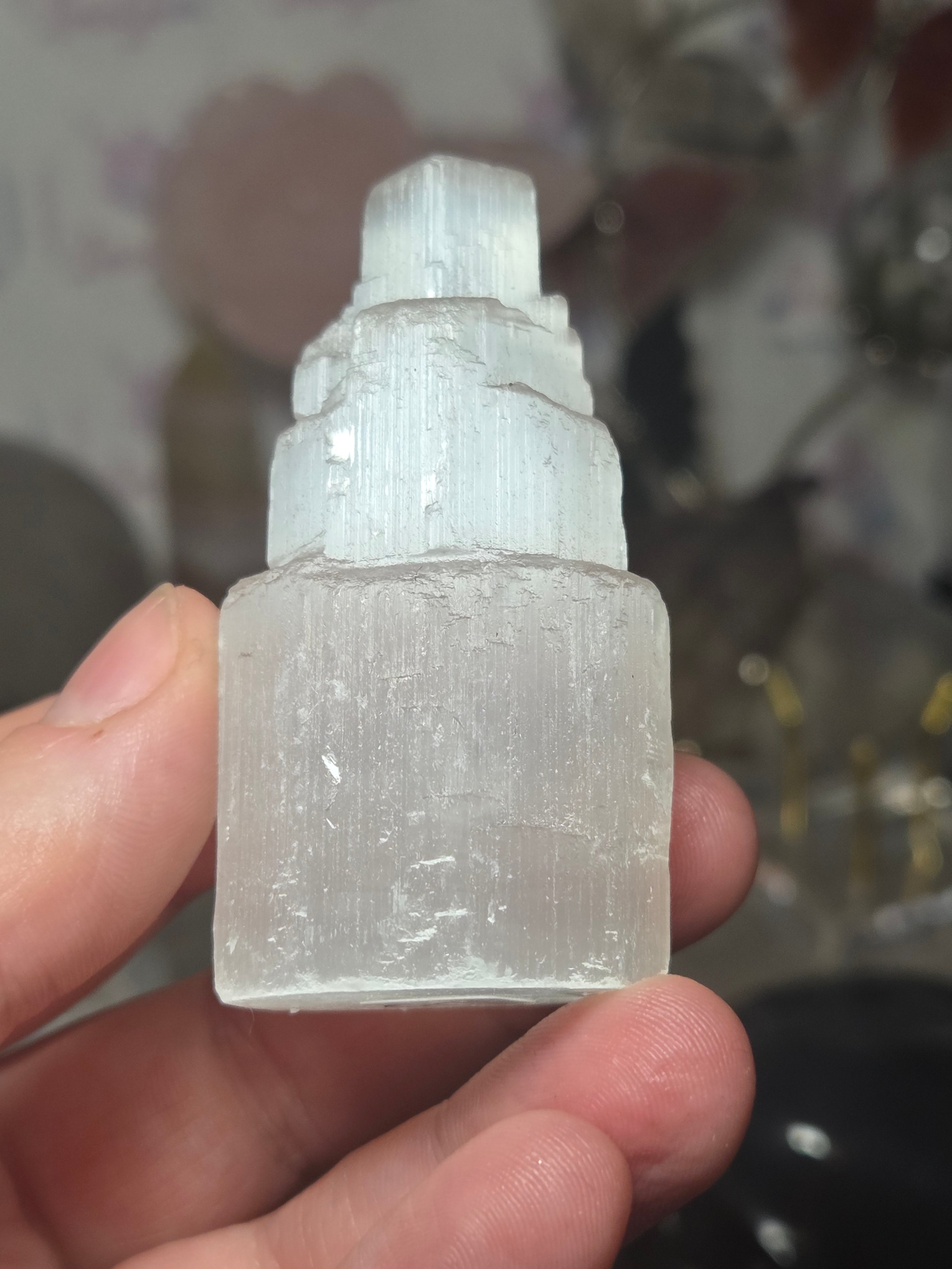 Selenite (sarin spar) crystal tower