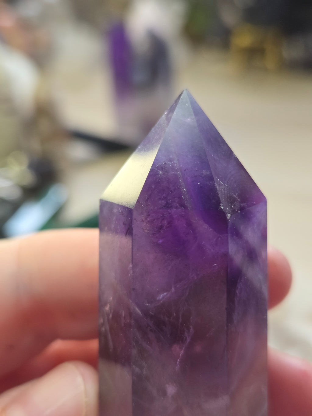 Grade AA Amethyst crystal tower