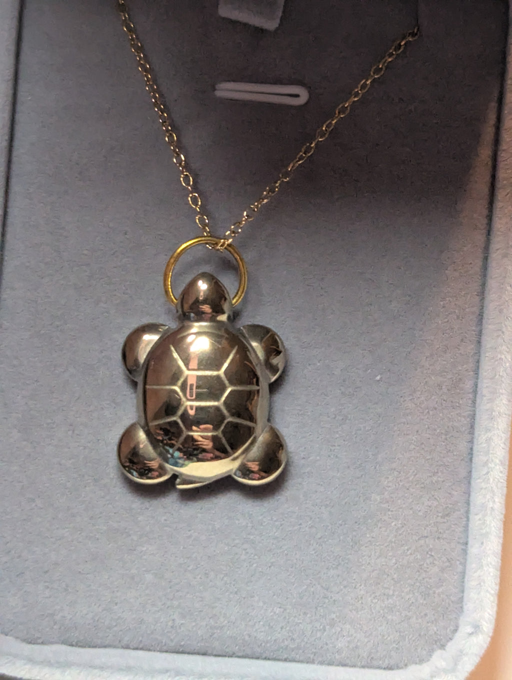 Pyrite crystal turtle carving