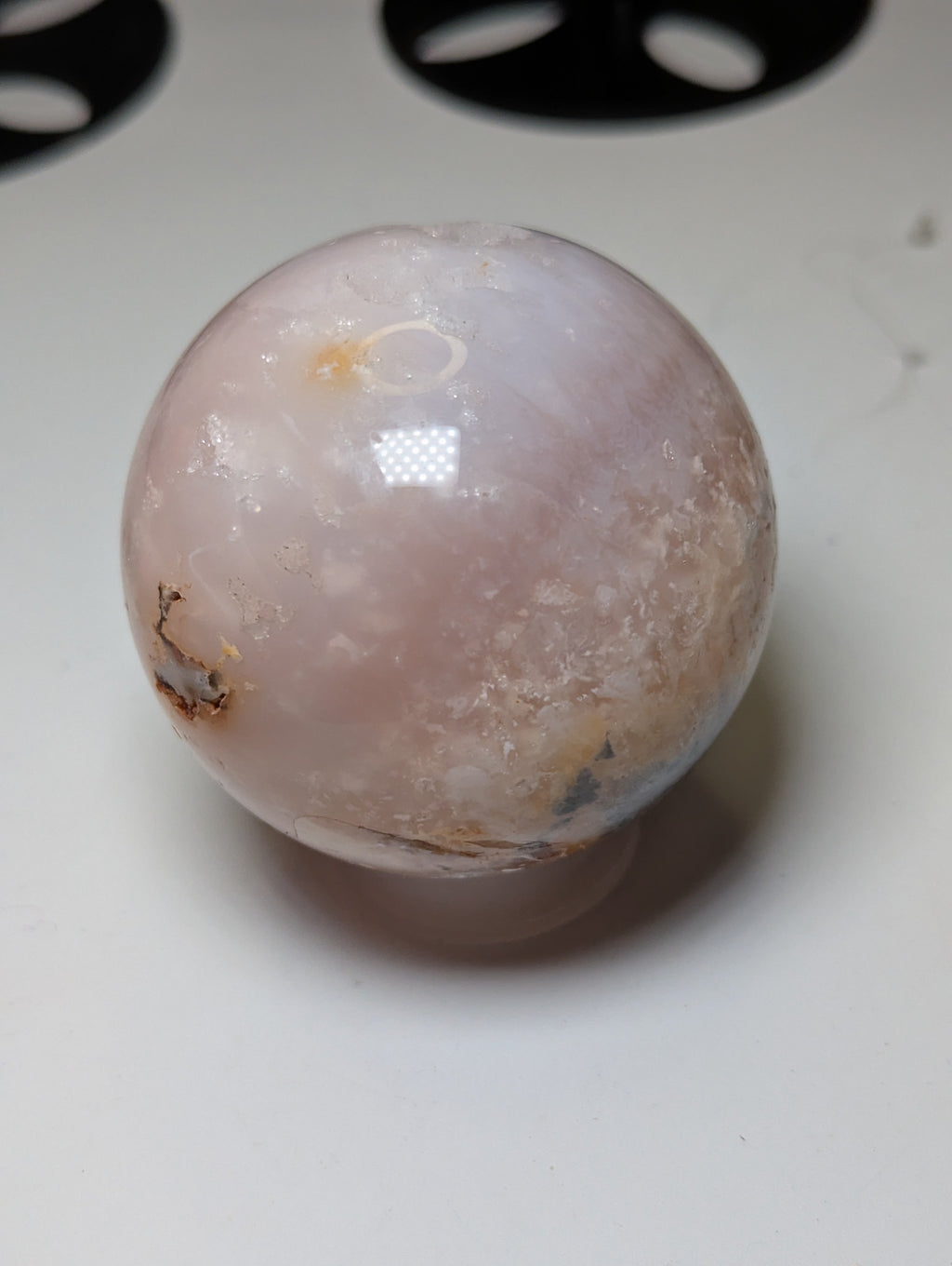 Pink Amethyst crystal sphere
