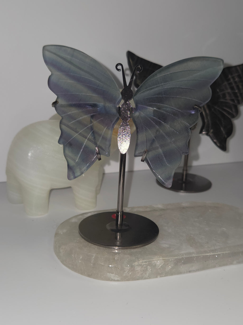 Lavender  flourite crystal butterfly