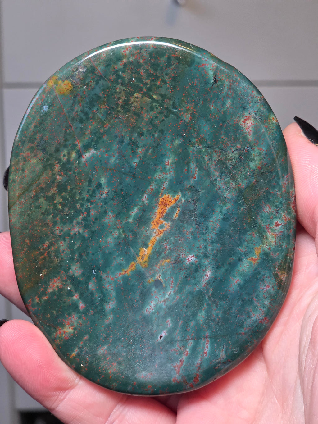 Beautiful  moss agate crystal bowl