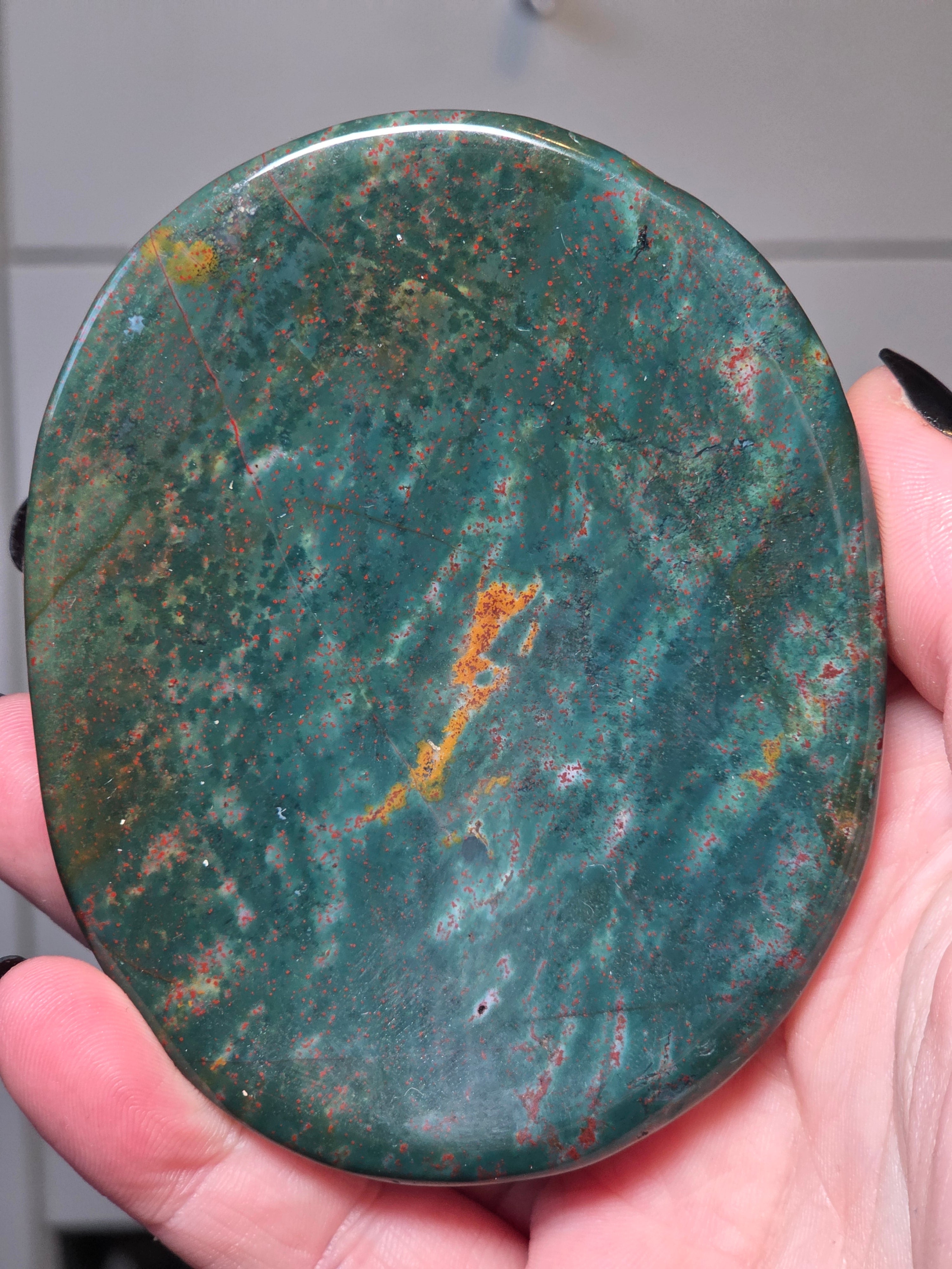 Beautiful  moss agate crystal bowl
