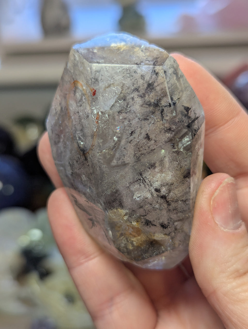 Enhydro crystal specimen