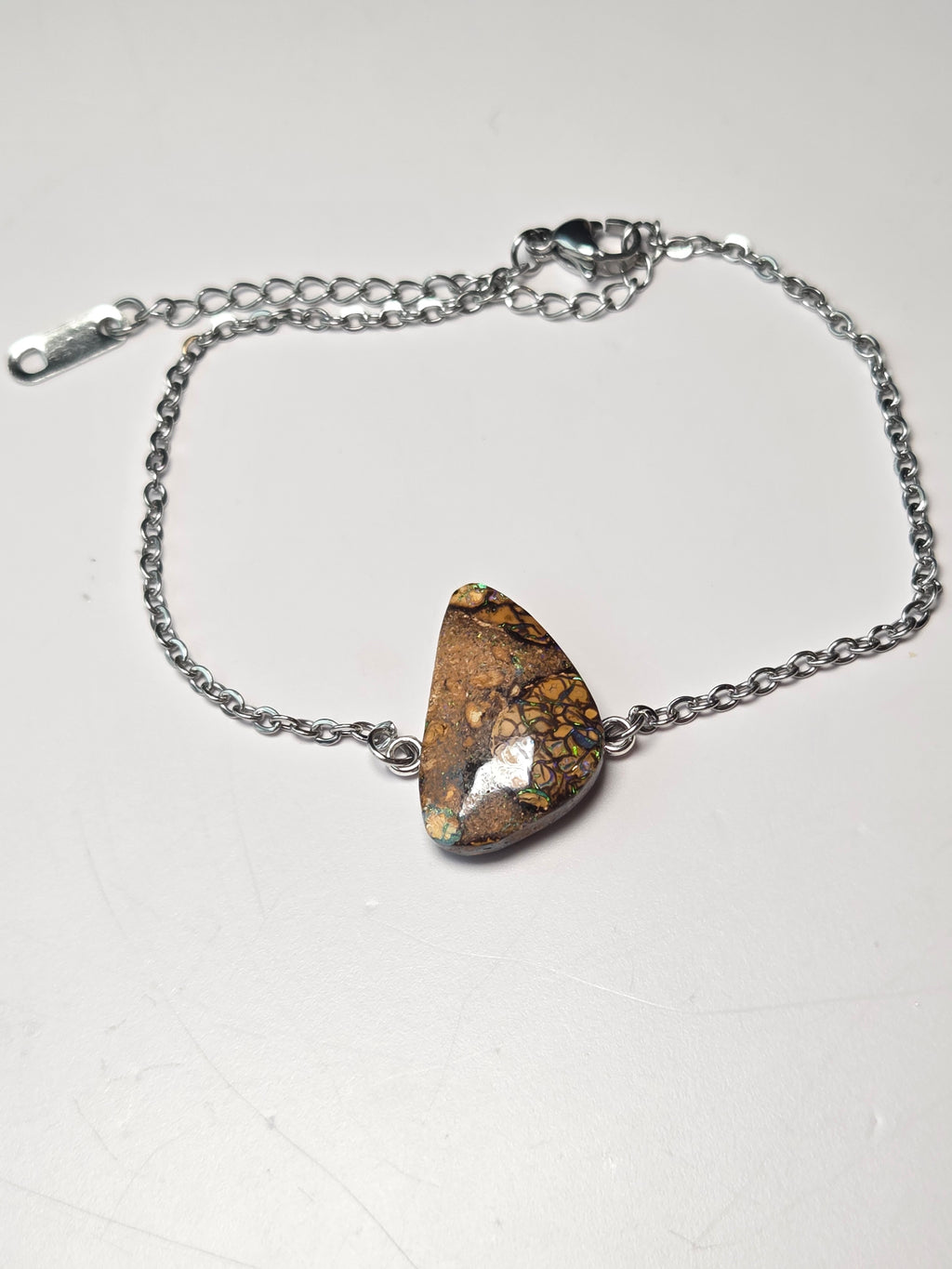 Yowah nut opal on bracelet