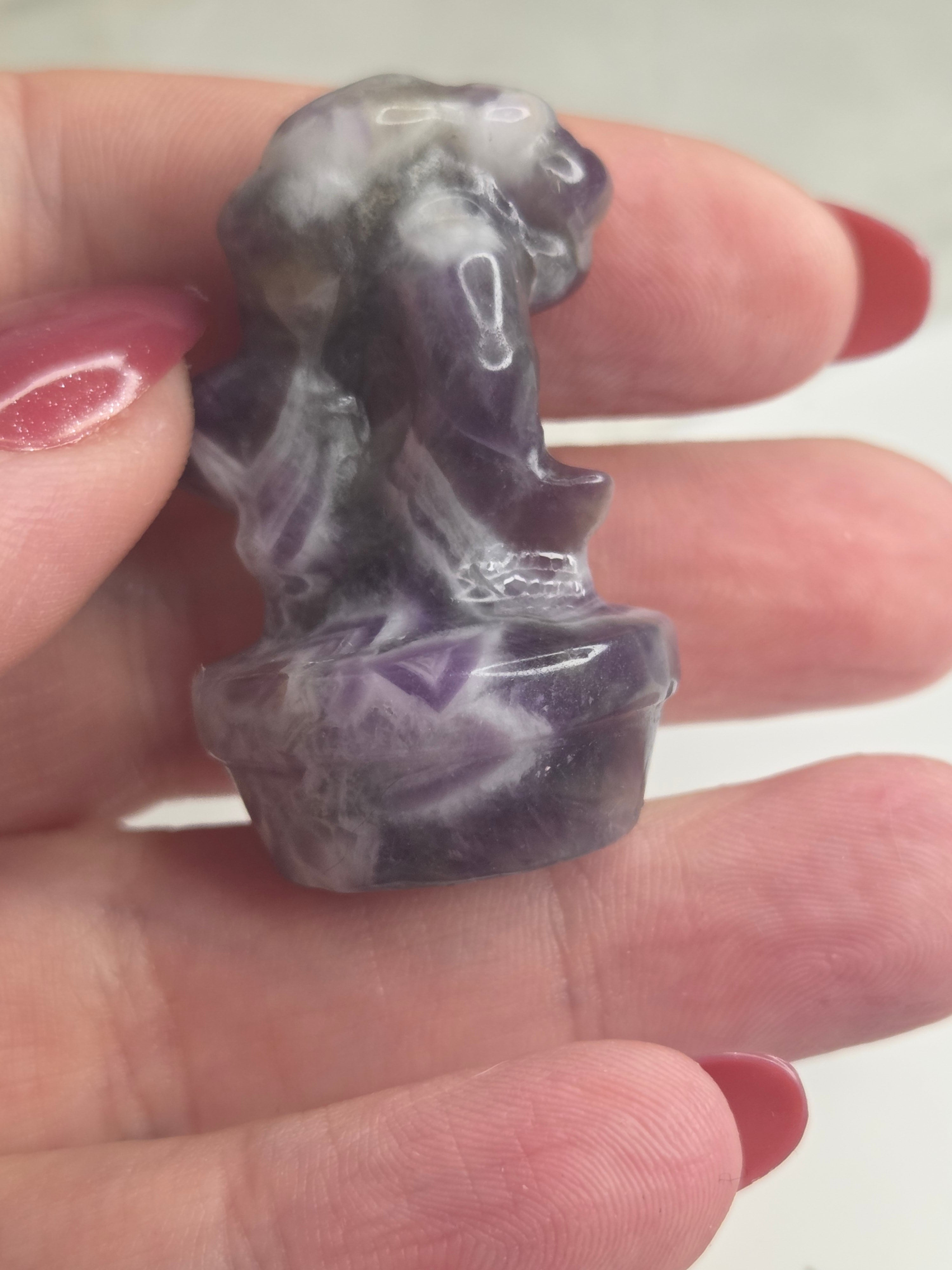 Dream Amethyst crystal flower  in pot
